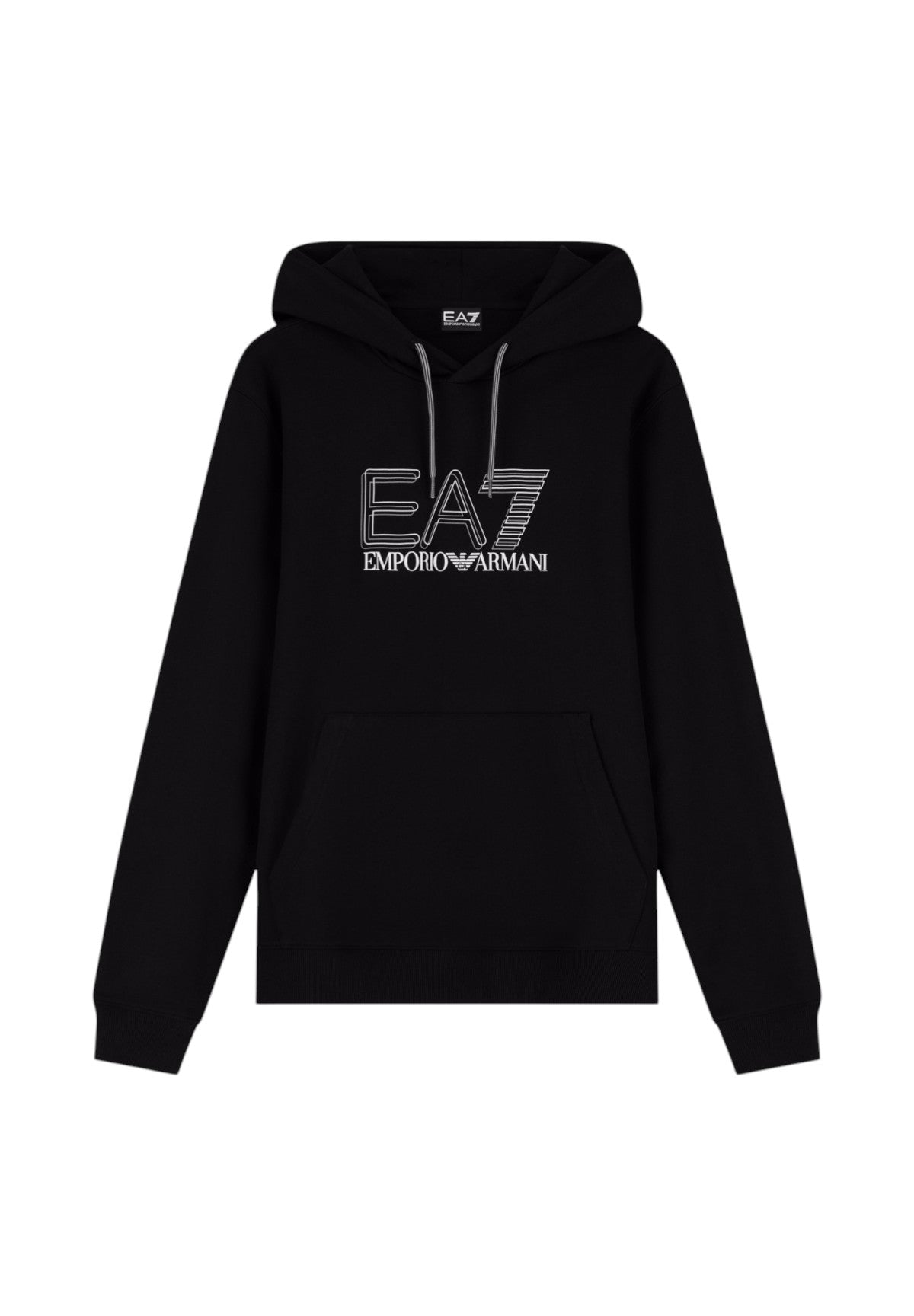 Felpa Pullover con Cappuccio 7M001313 Black