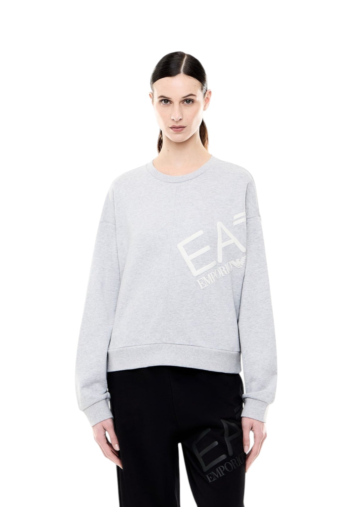 Felpa Girocollo 7W000966 Light grey melange