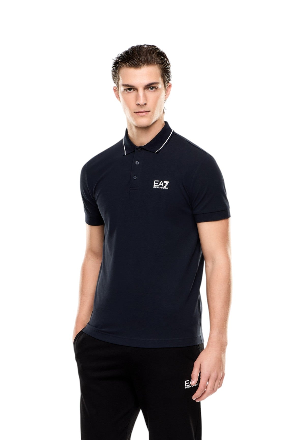 Polo Piqué 8NPF16 Armani Blue