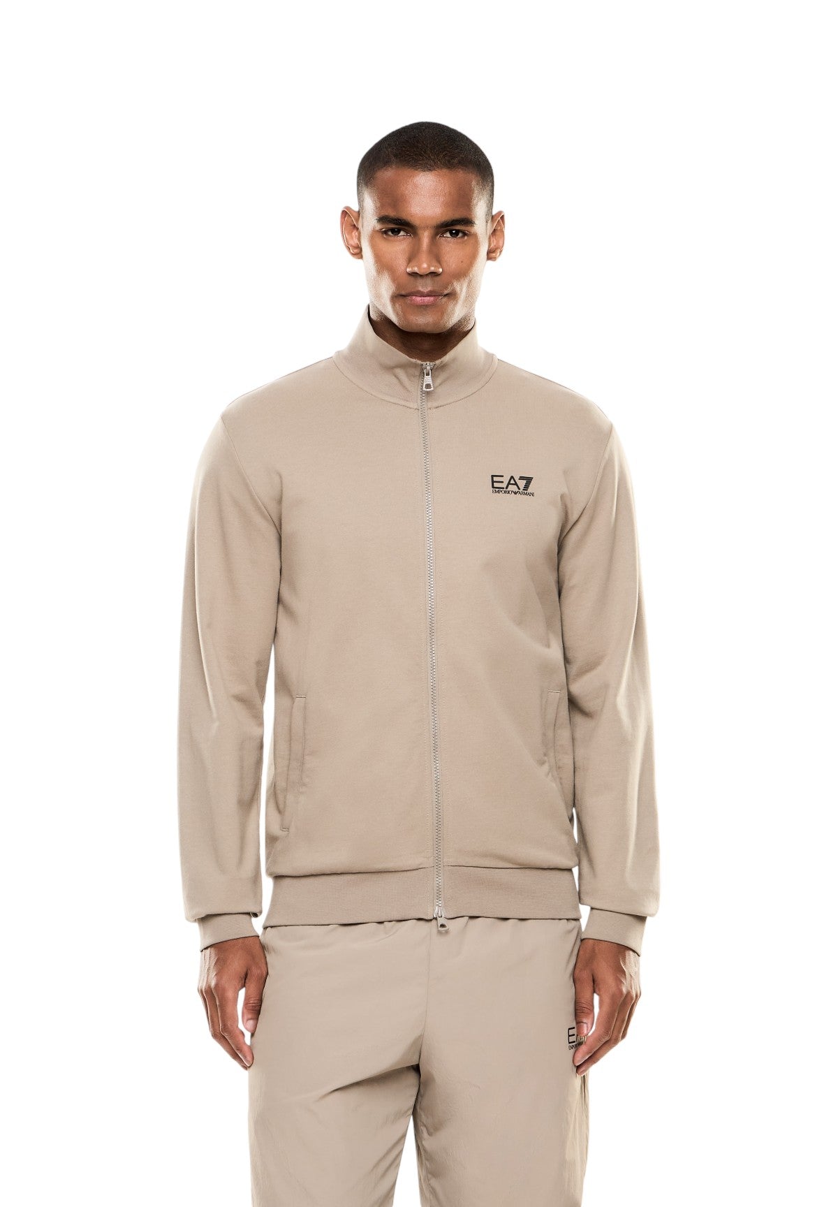 Felpa Full-Zip 8NPM31 Roasted Cashew