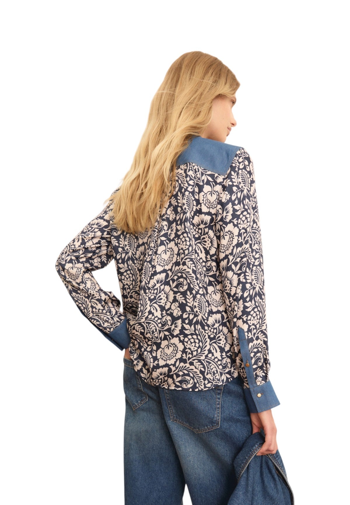 Camicia a Maniche Lunghe 2615111064200 EMISALITA Blu