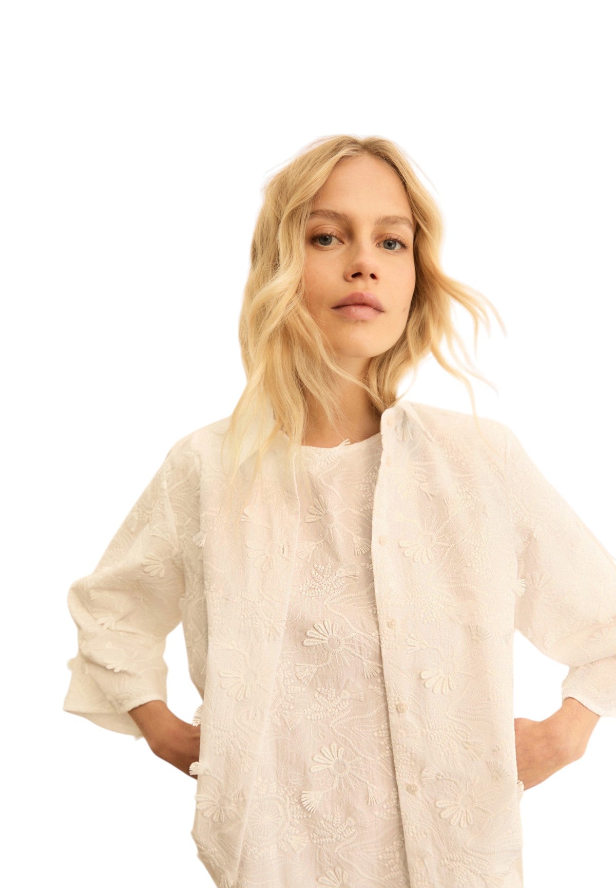 Camicia a Maniche Lunghe 2615111022200 EMMAMICO Bianco