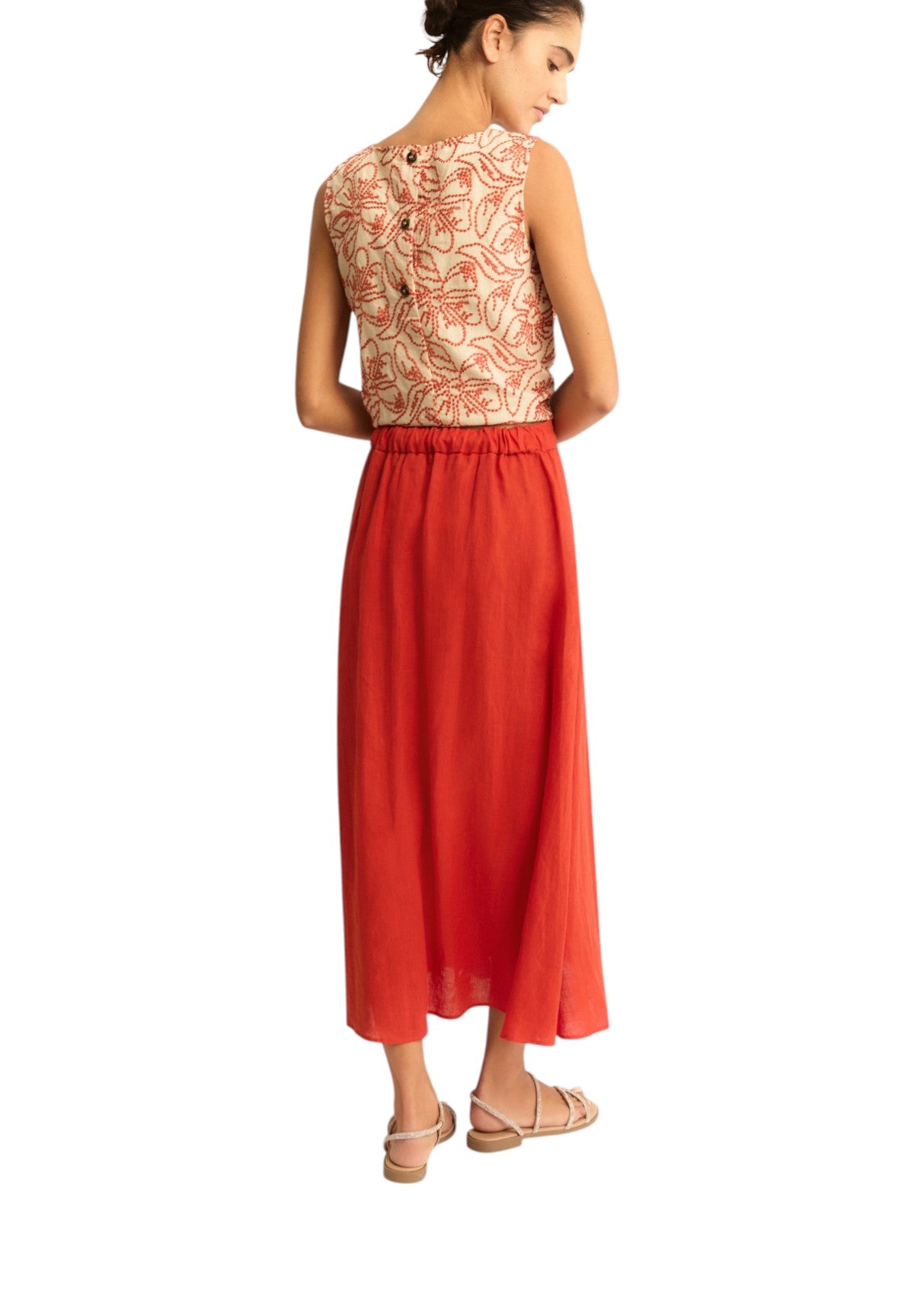 Gonna 2615101082200 EMMBIADA Rosso geranio