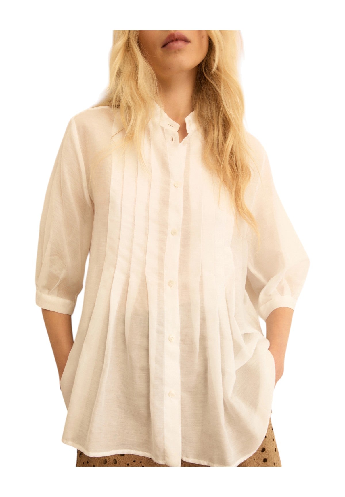 Camicia Coreana 2615111112200 EMMGIGA Bianco