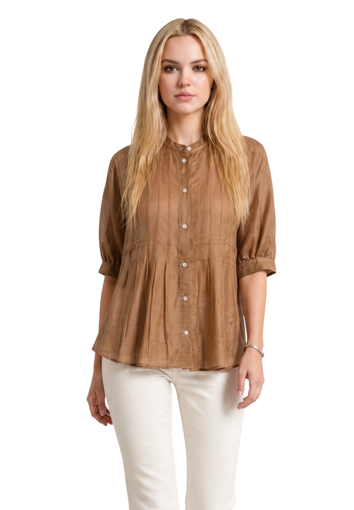 Camicia Coreana 2615111112200 EMMGIGA Cammello