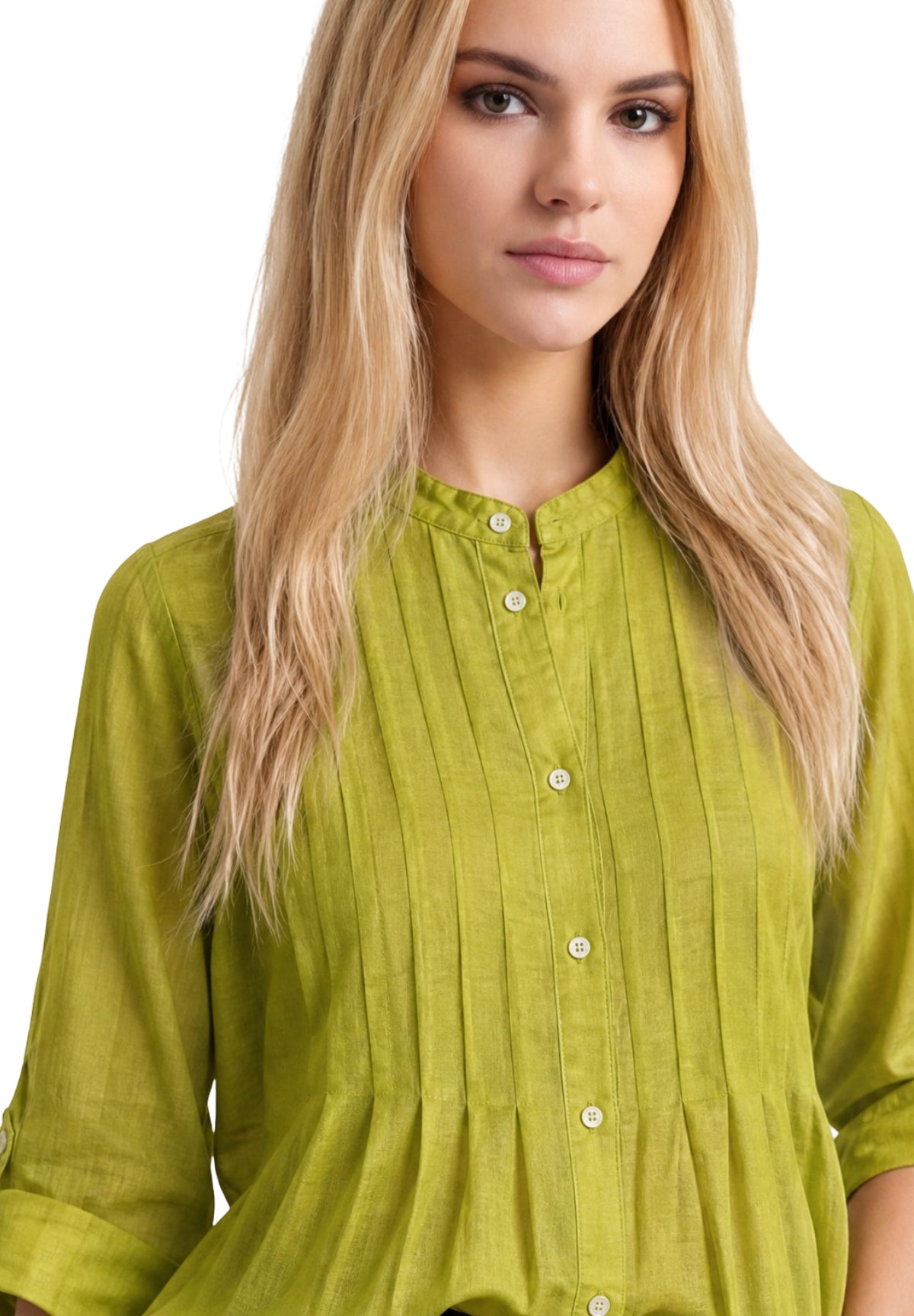 Camicia Coreana 2615111112200 EMMGIGA Verde mela