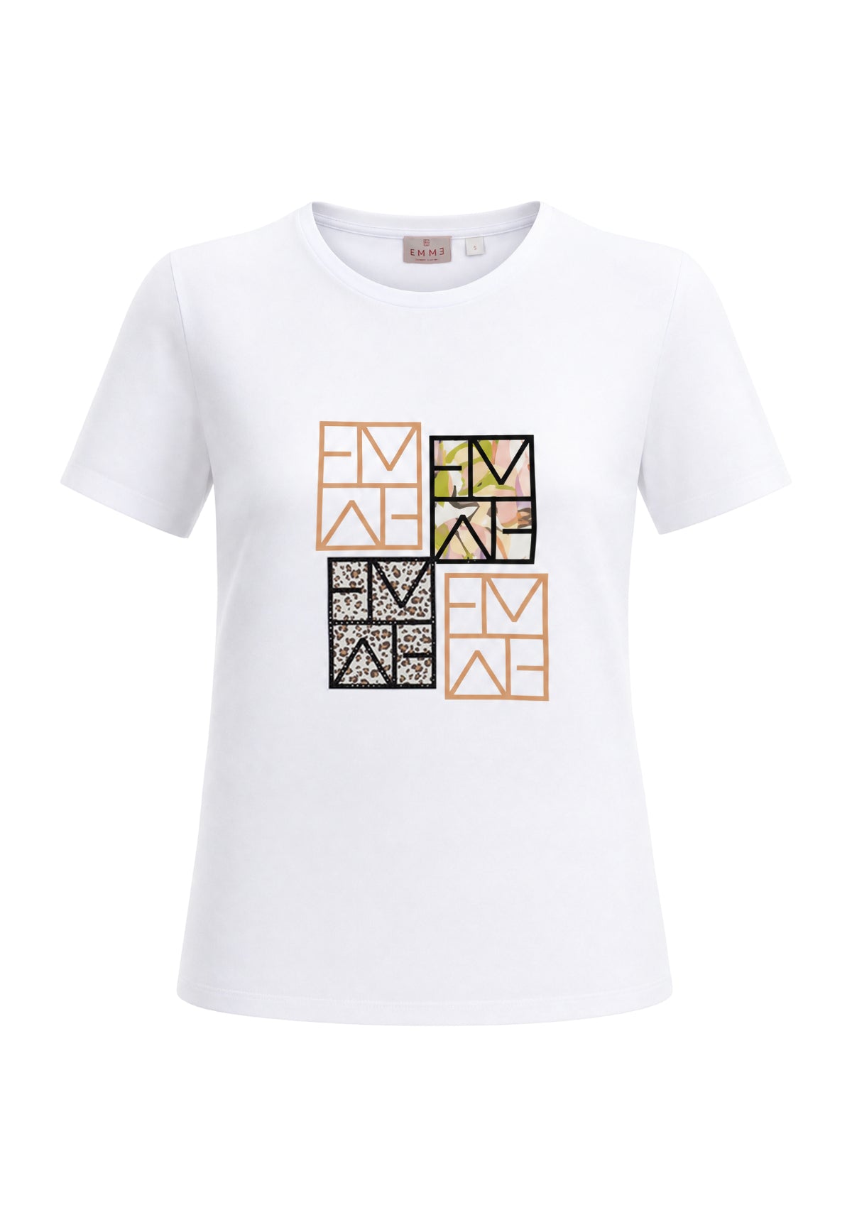 T-shirt a Maniche Corte 2615971061200 EMMMAREA Bianco