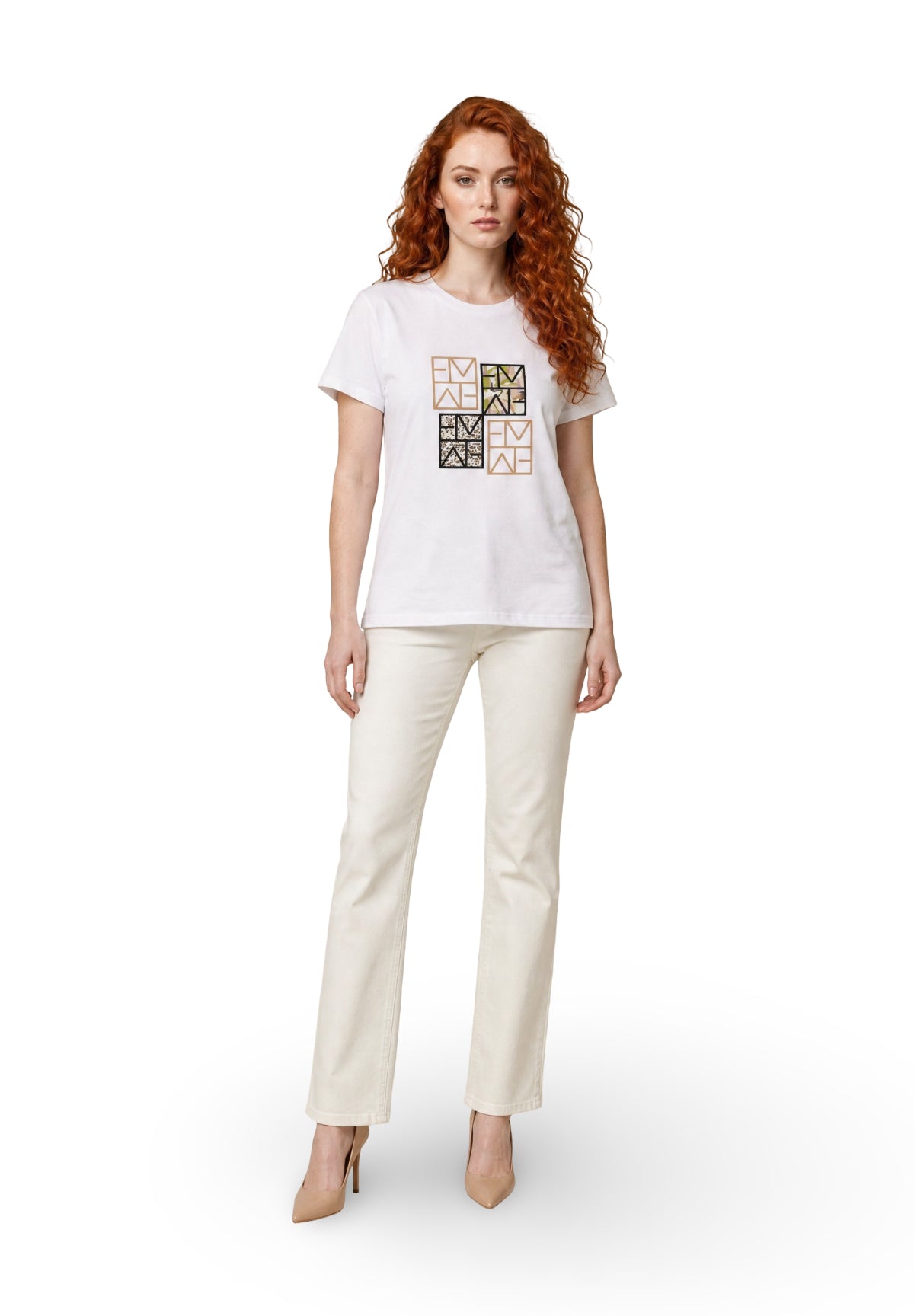 T-shirt a Maniche Corte 2615971061200 EMMMAREA Bianco