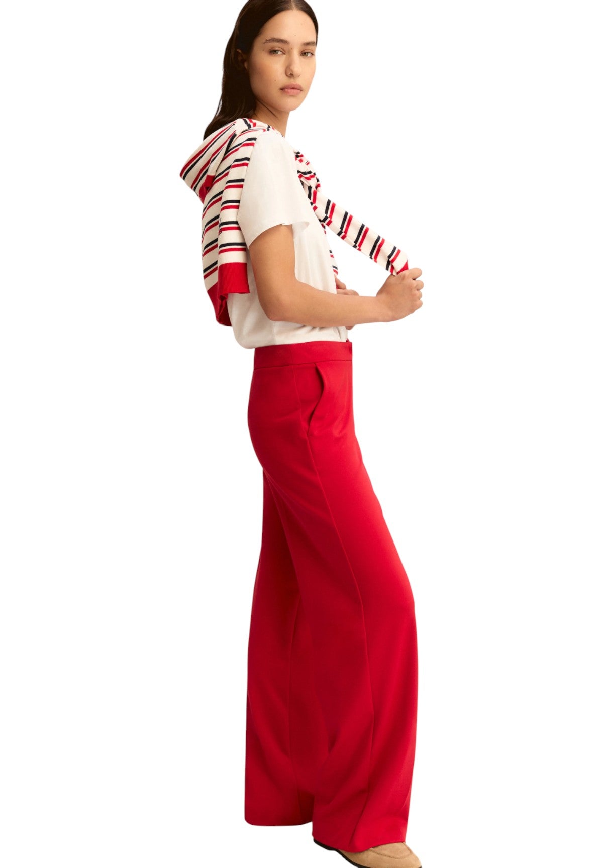 Pantaloni 2615781031200 EMMPALACE Rosso