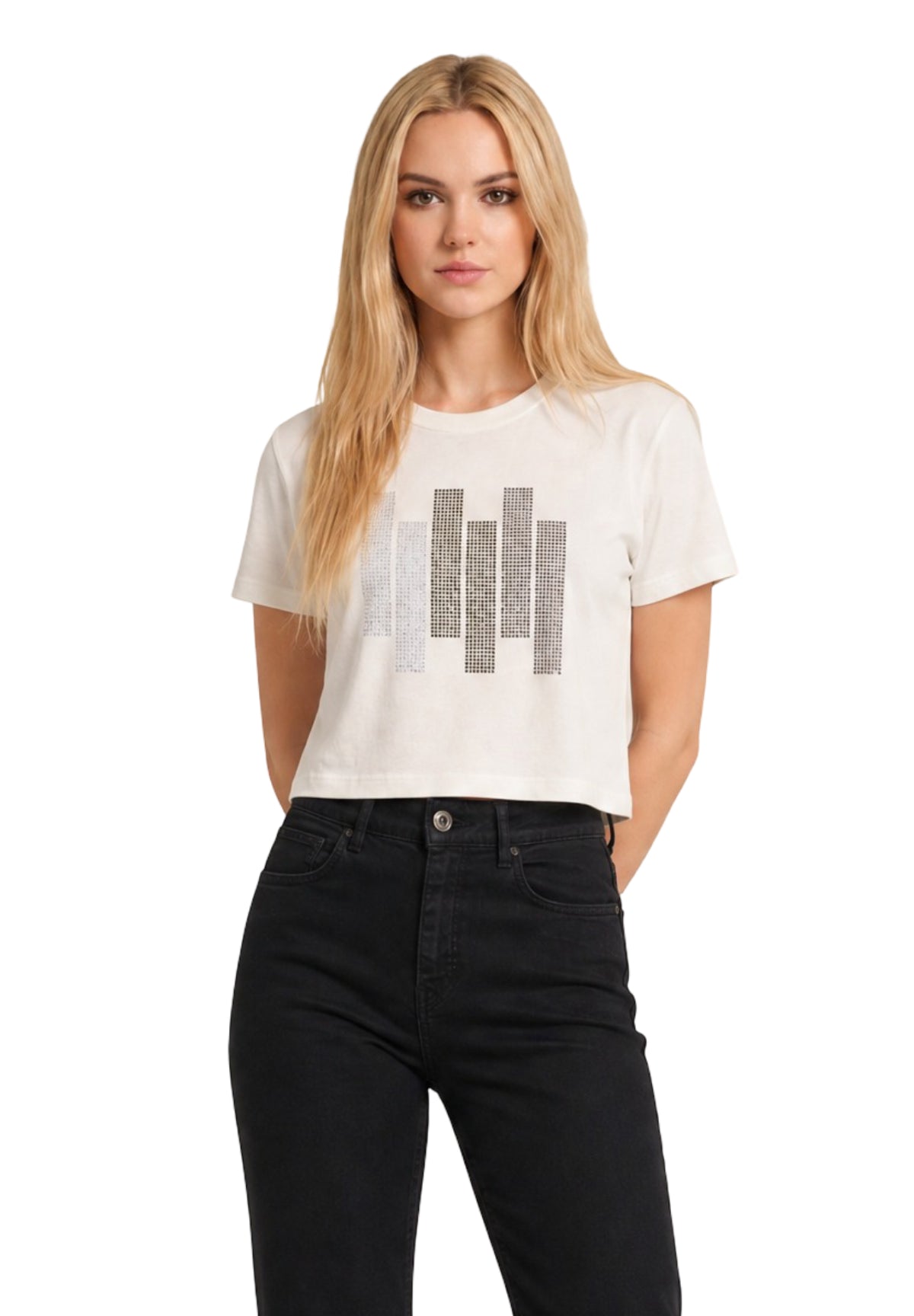 T-shirt a Maniche Corte 2615971071200 EMMTESSILE Bianco