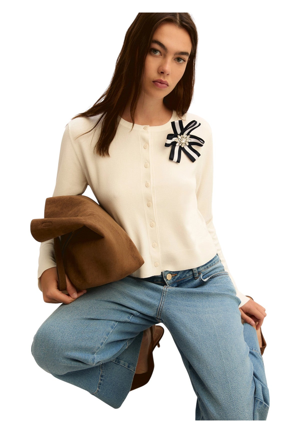 Cardigan 2615341031200 EMMVICARIO Bianco