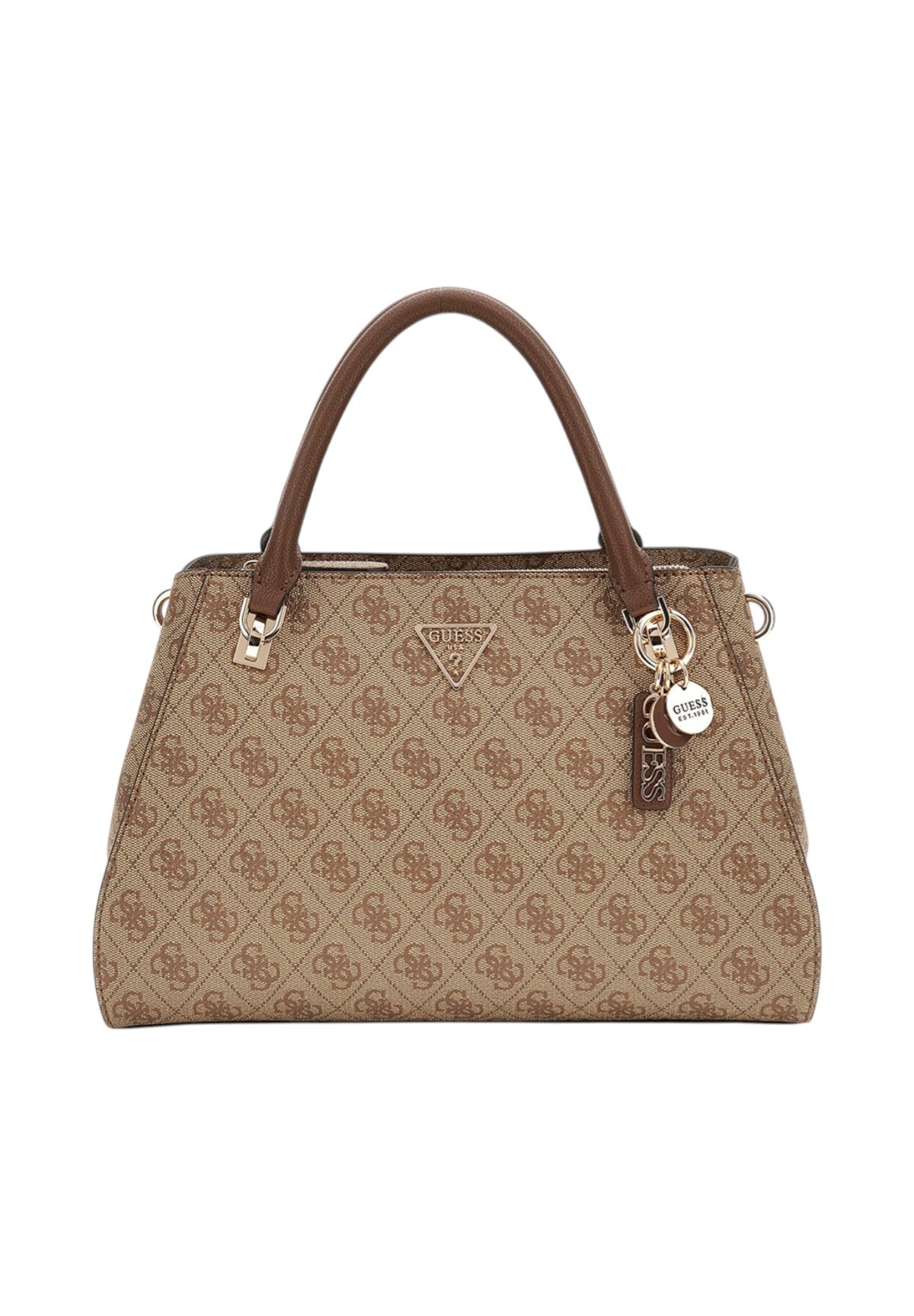 Borsa a Spalla Noelle Ii 3 Comp Shldr Xbody HWBG96 Latte Logo, Brown