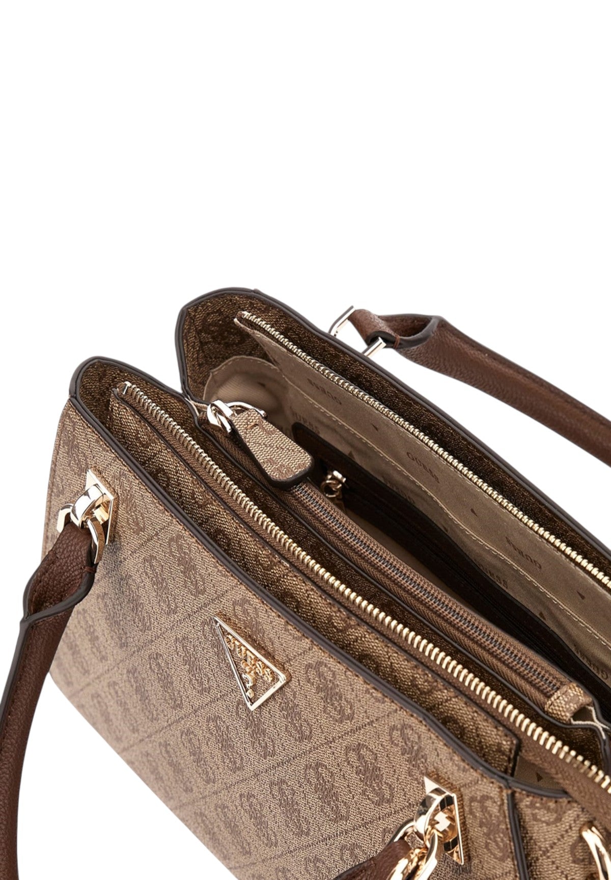 Borsa a Spalla Noelle Ii 3 Comp Shldr Xbody HWBG96 Latte Logo, Brown