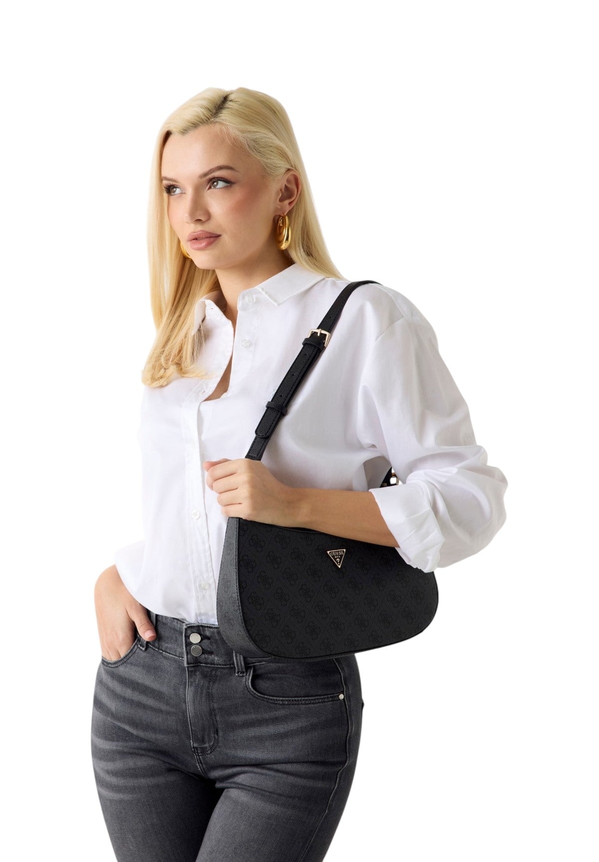 Borsa a Spalla Noelle Ii 3 Comp Shldr Xbody HWBG96 Coal Logo