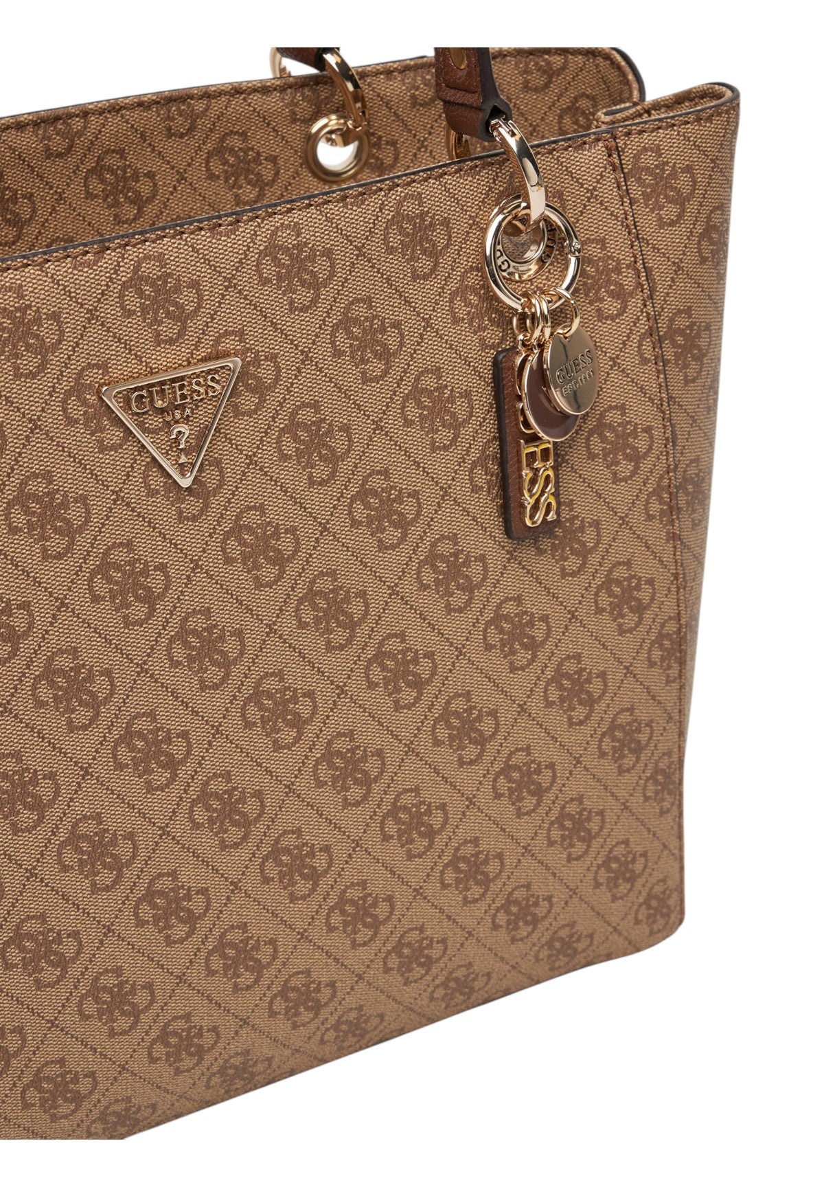 Borsa a Spalla Noelle Ii 3 Comp Shldr Xbody HWBG96 Latte Logo, Brown