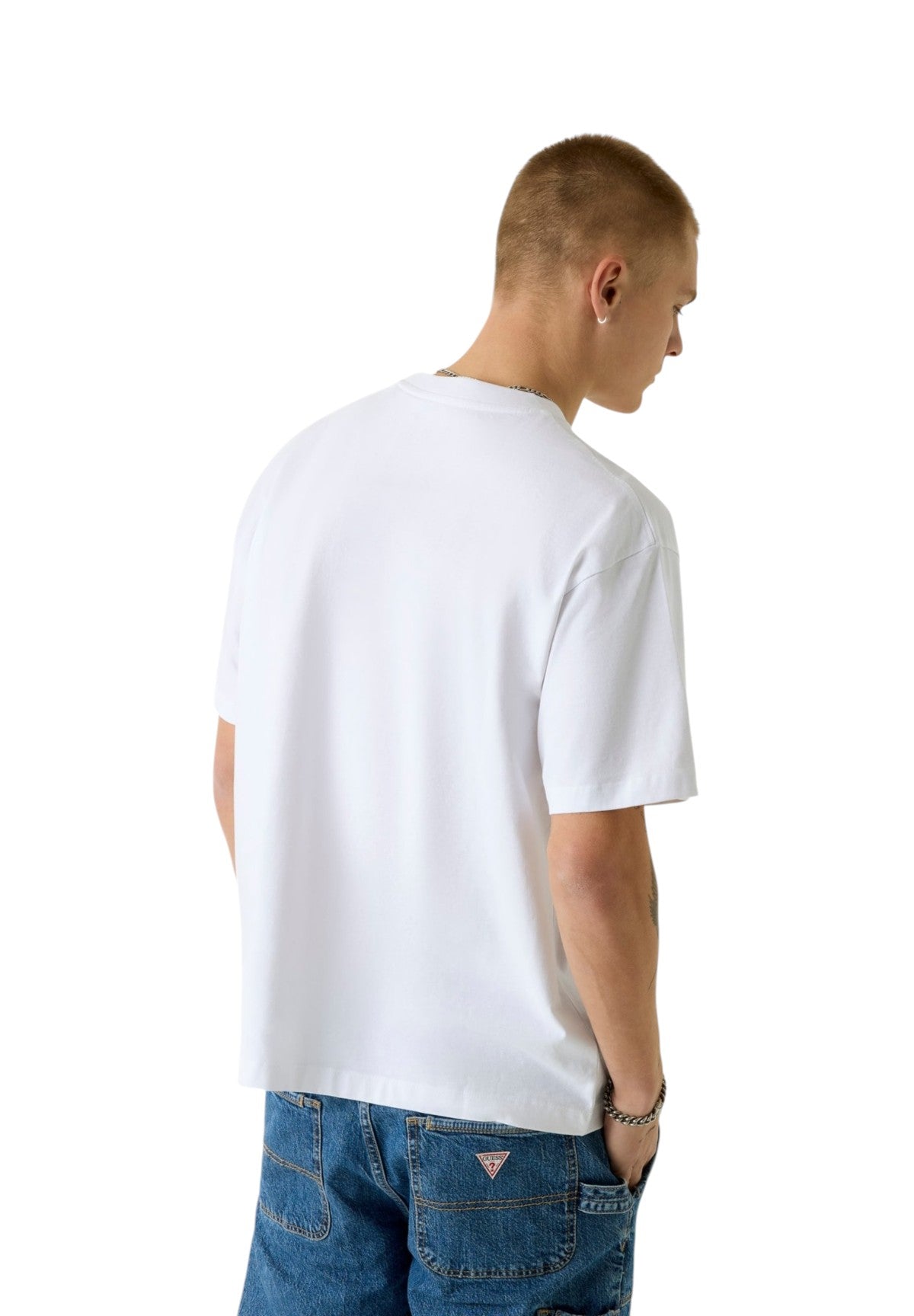 T-shirt a Maniche Corte Gj Ss Cn Os Mini Triangle Tee M4YI46 Pure White