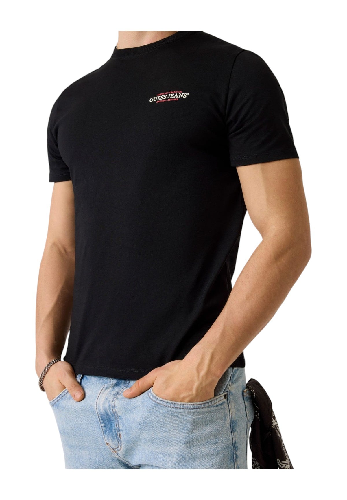 T-shirt a Maniche Corte Gj Ss Cn Slim American Tr Tee M4YI55 Jet Black A996