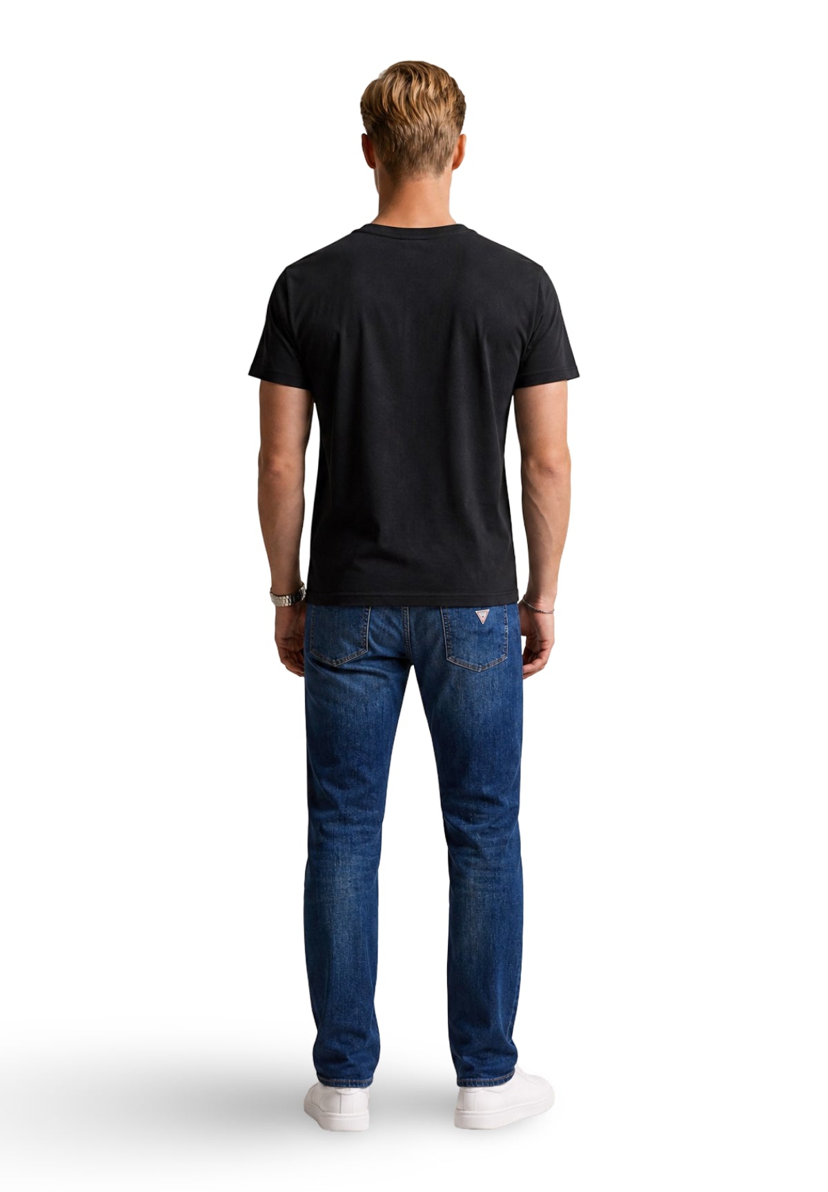 T-shirt a Maniche Corte Gj Boxy Cropped Slub Pique Ss M6GI00 Jet Black A996