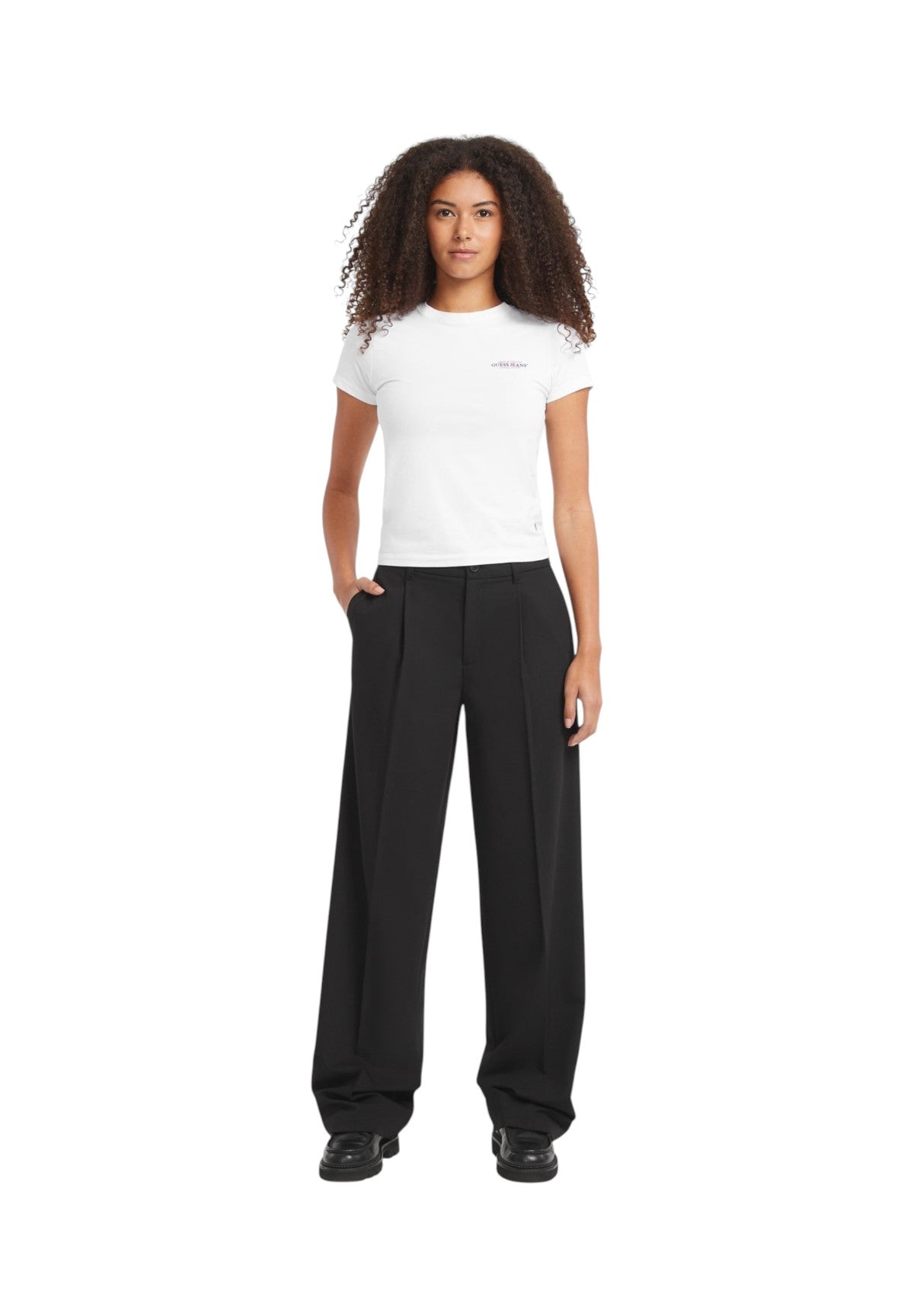 Pantaloni Gj Wide Leg Trouser W5BB44 Jet Black A996