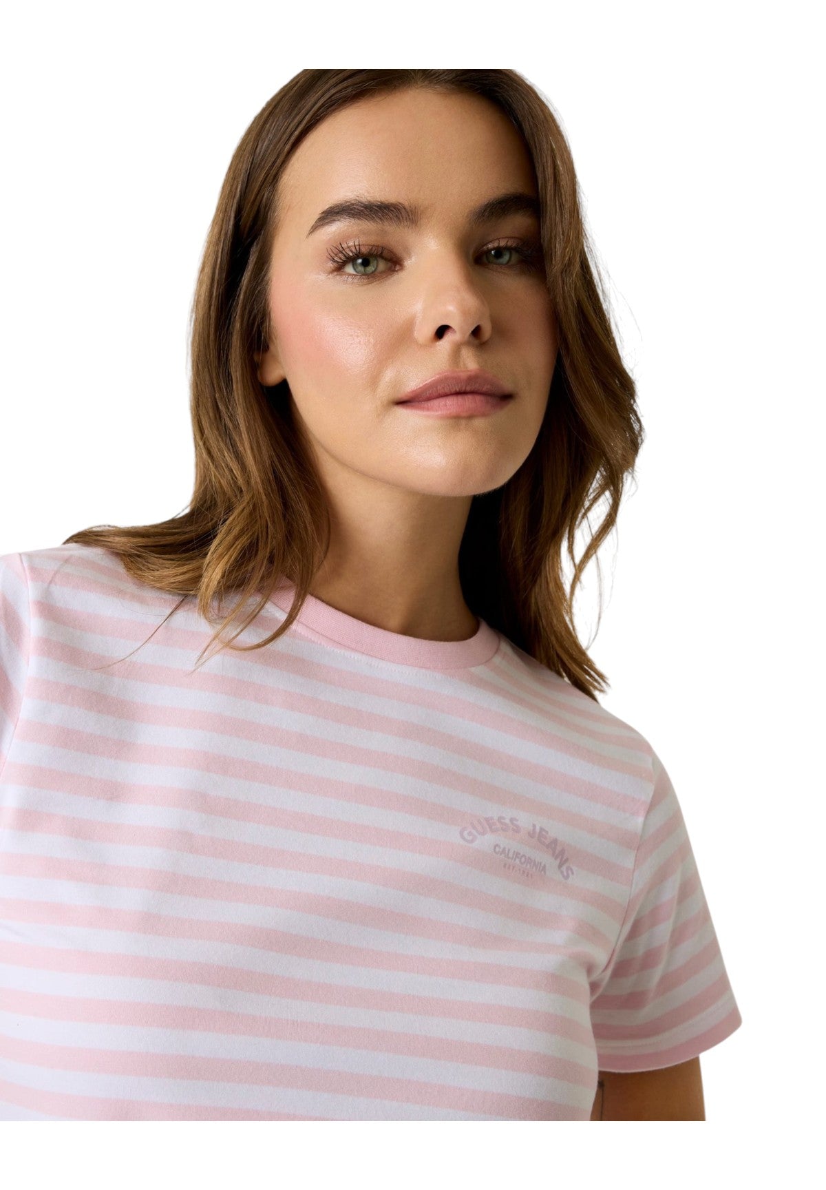 T-shirt a Maniche Corte Gj Ss Cn Reg Yd Striped Tee W6GI05 Summer Lilac White S