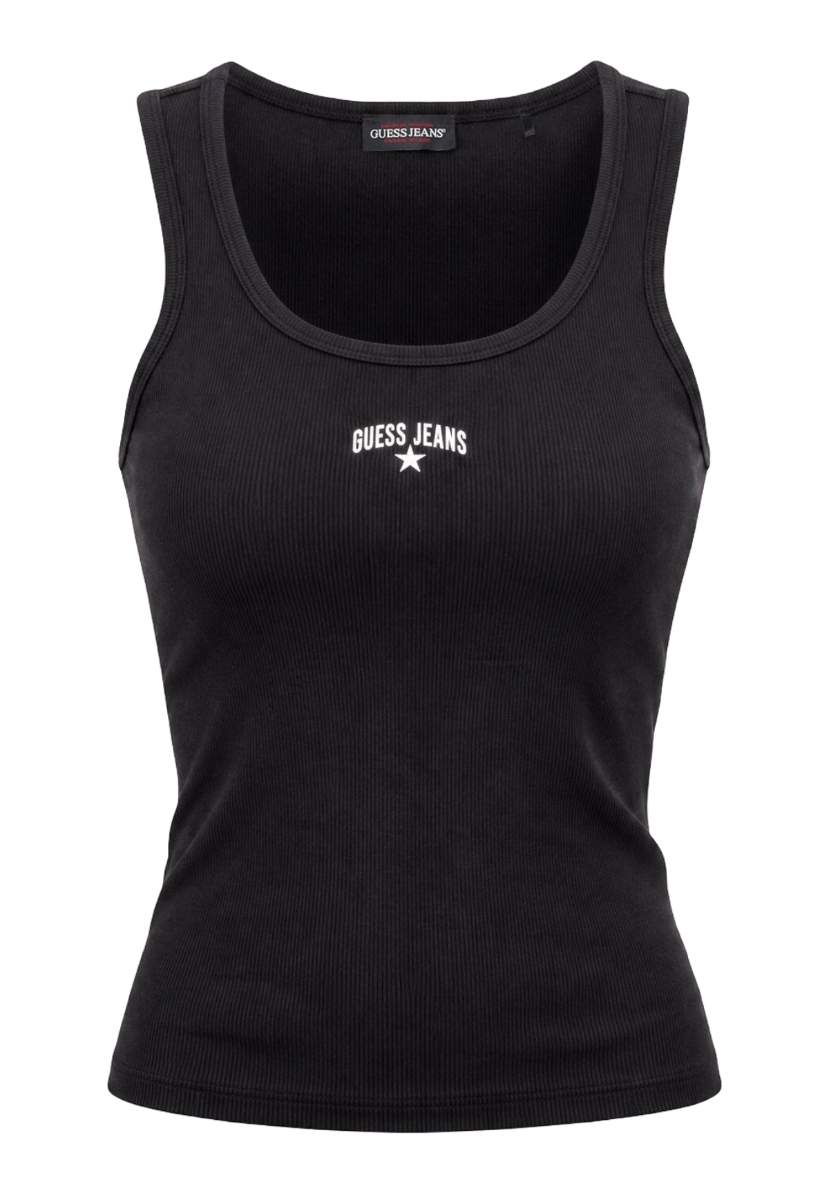 Top Gj Rib Embro Tank Top W6GPZ2 Jet Black A996