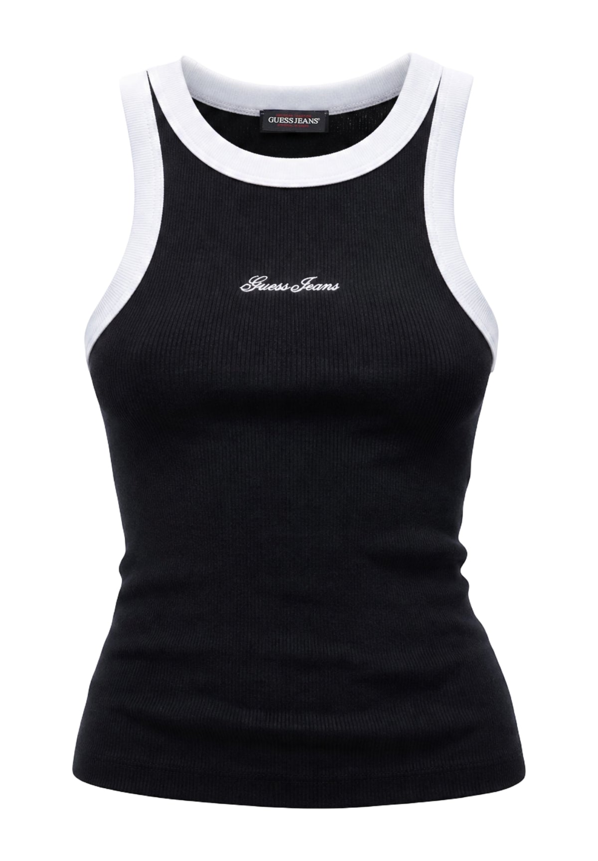 Top Gj Embro Ringer Tank Top W6GPZ8 Jet Black A996