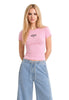 Guess Jeans T-shirt a Maniche Corte Gj Sl Cn Embro Slim Tee W6RP21 Soft Rose