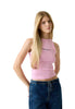Guess Jeans Top Gj Patch Halter Tank Top Rib W6RP23 Soft Rose Multi