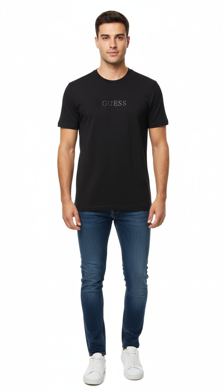 T-shirt a Maniche Corte Ss Bsc Quattro G Mist Tee M6GI27 Jet Black Multi