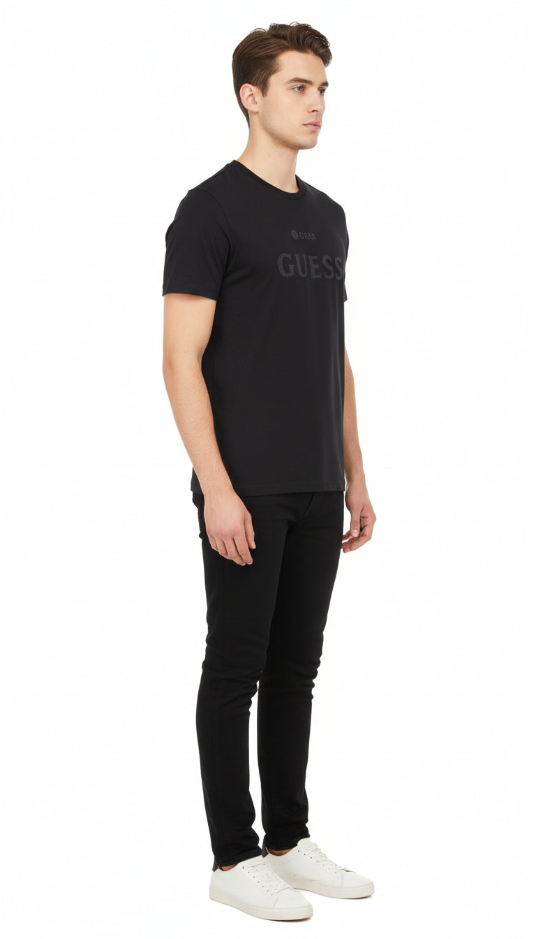 T-shirt a Maniche Corte Ss Bsc Quattro G Mist Tee M6GI27 Jet Black Multi