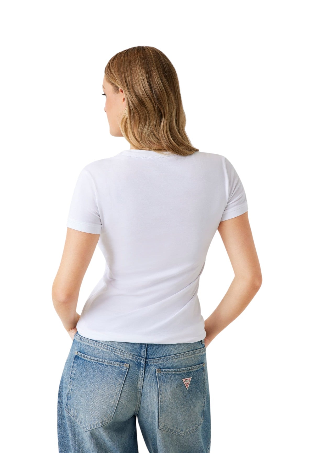 T-shirt a Maniche Corte Ss Cn Mini Triangle Tee W2YI44 Pure White