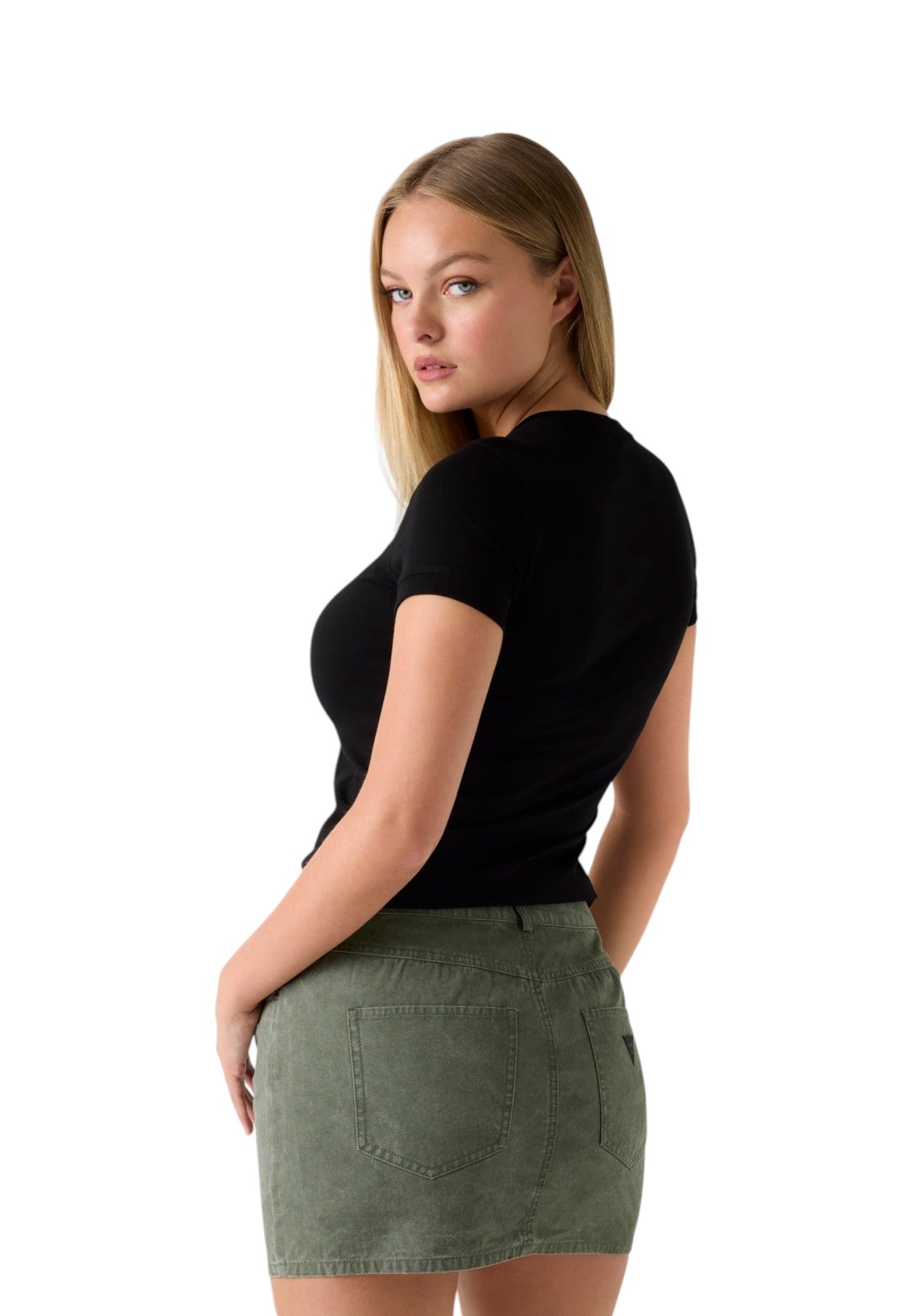 T-shirt a Maniche Corte Ss Cn Mini Triangle Tee W2YI44 Jet Black A996