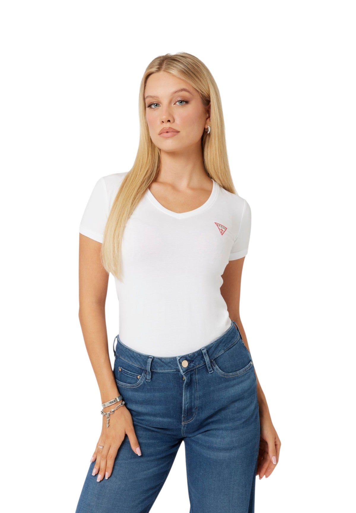 T-shirt a Maniche Corte Ss Vn Mini Triangle Tee W2YI45 Pure White