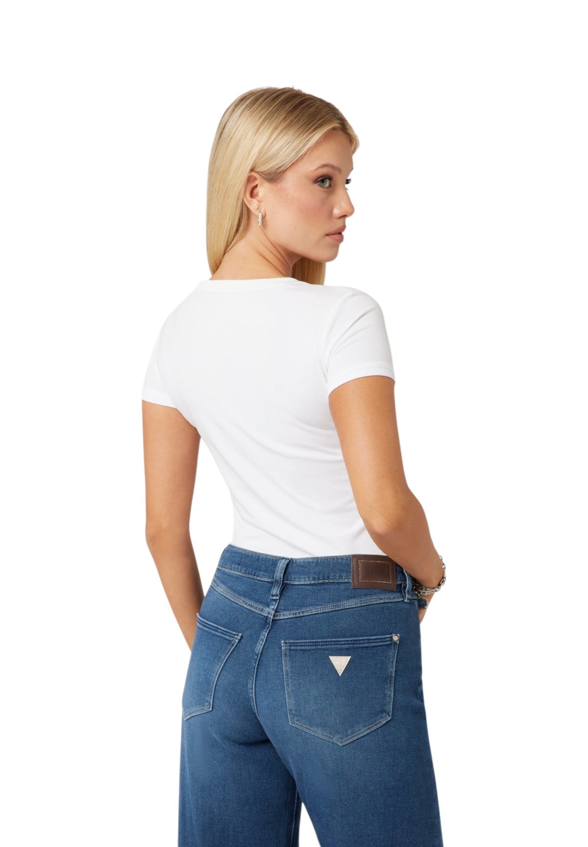 T-shirt a Maniche Corte Ss Vn Mini Triangle Tee W2YI45 Pure White