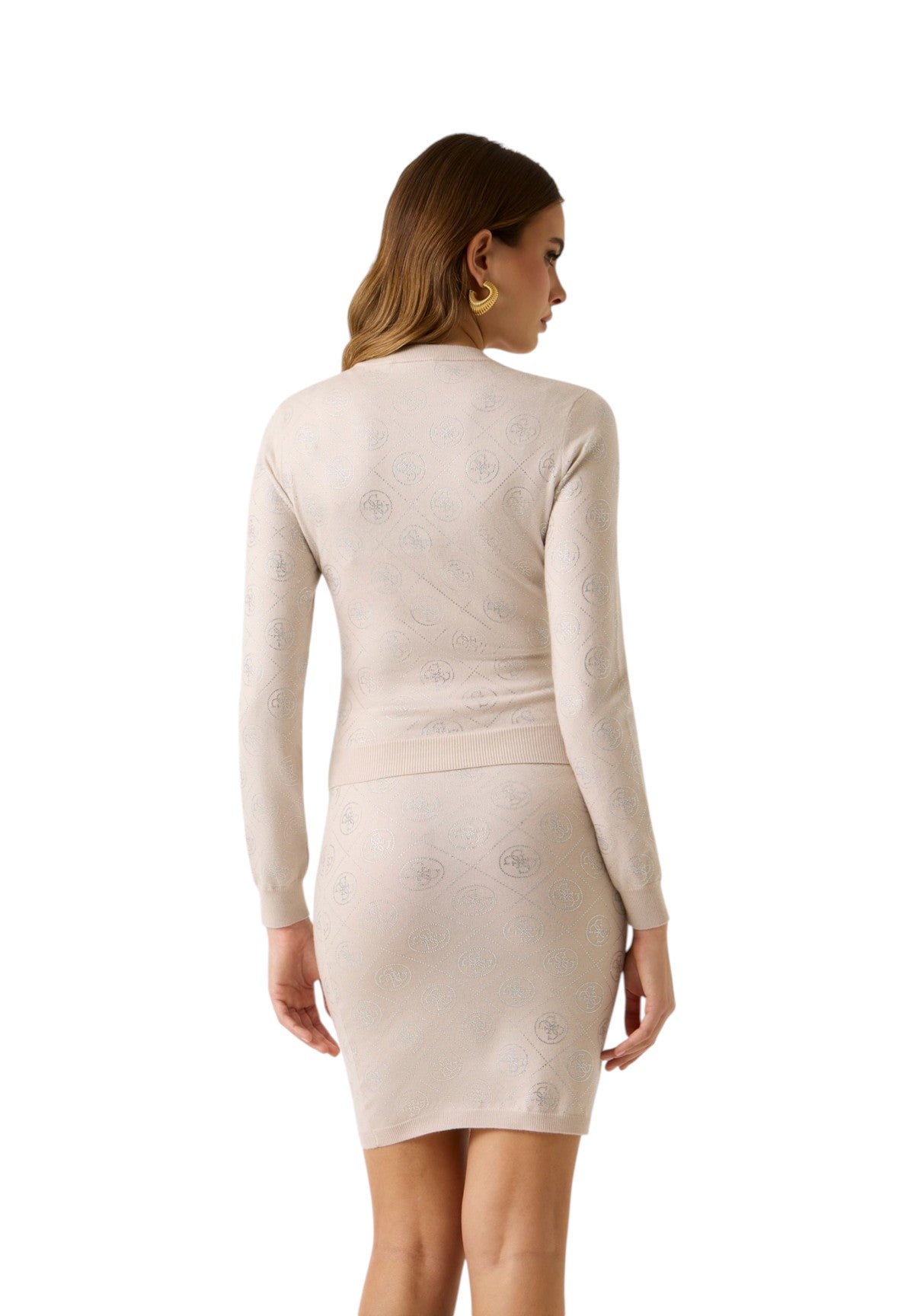 Maglione Girocollo Ls Cn Rhinestones 4G Swtr W6RR66 Wind Cloud