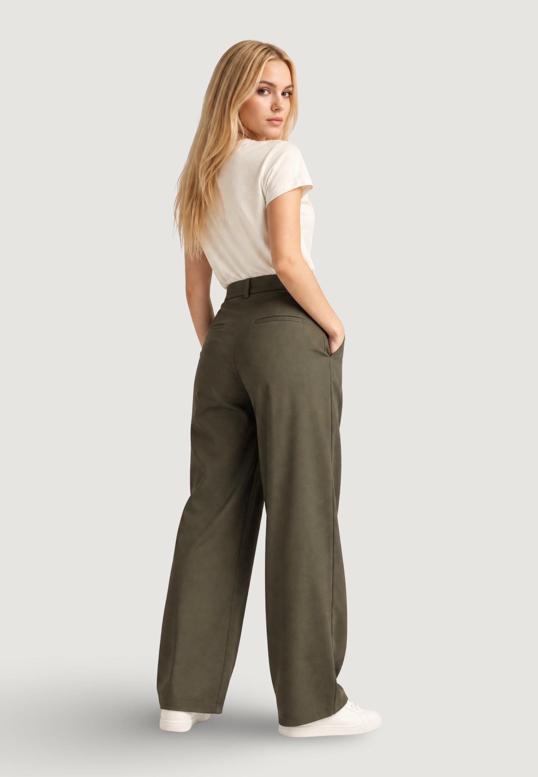 Pantaloni pantalone dritto 13528 Militare