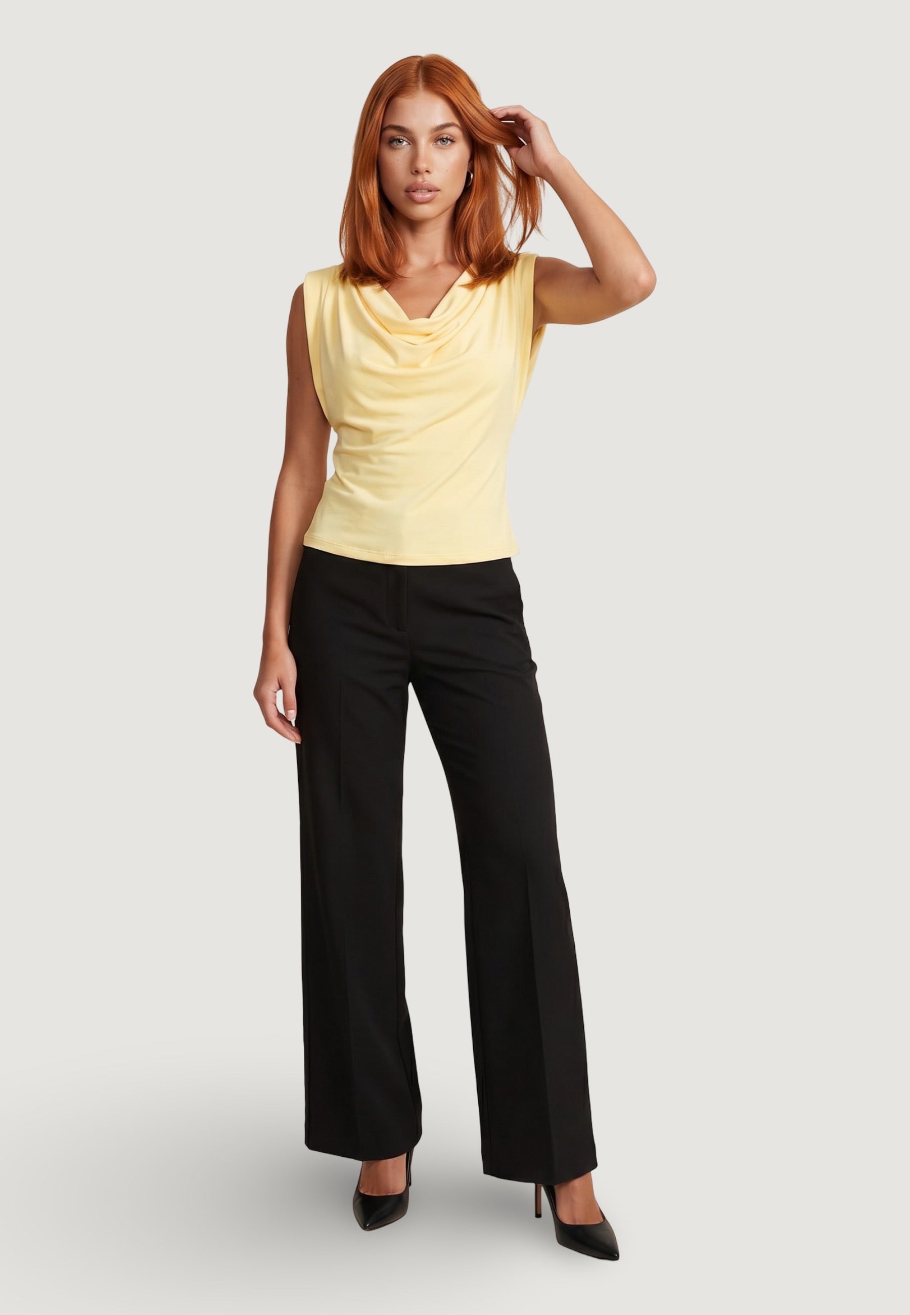 Top t-shirt con spallina 17198-2 Giallino