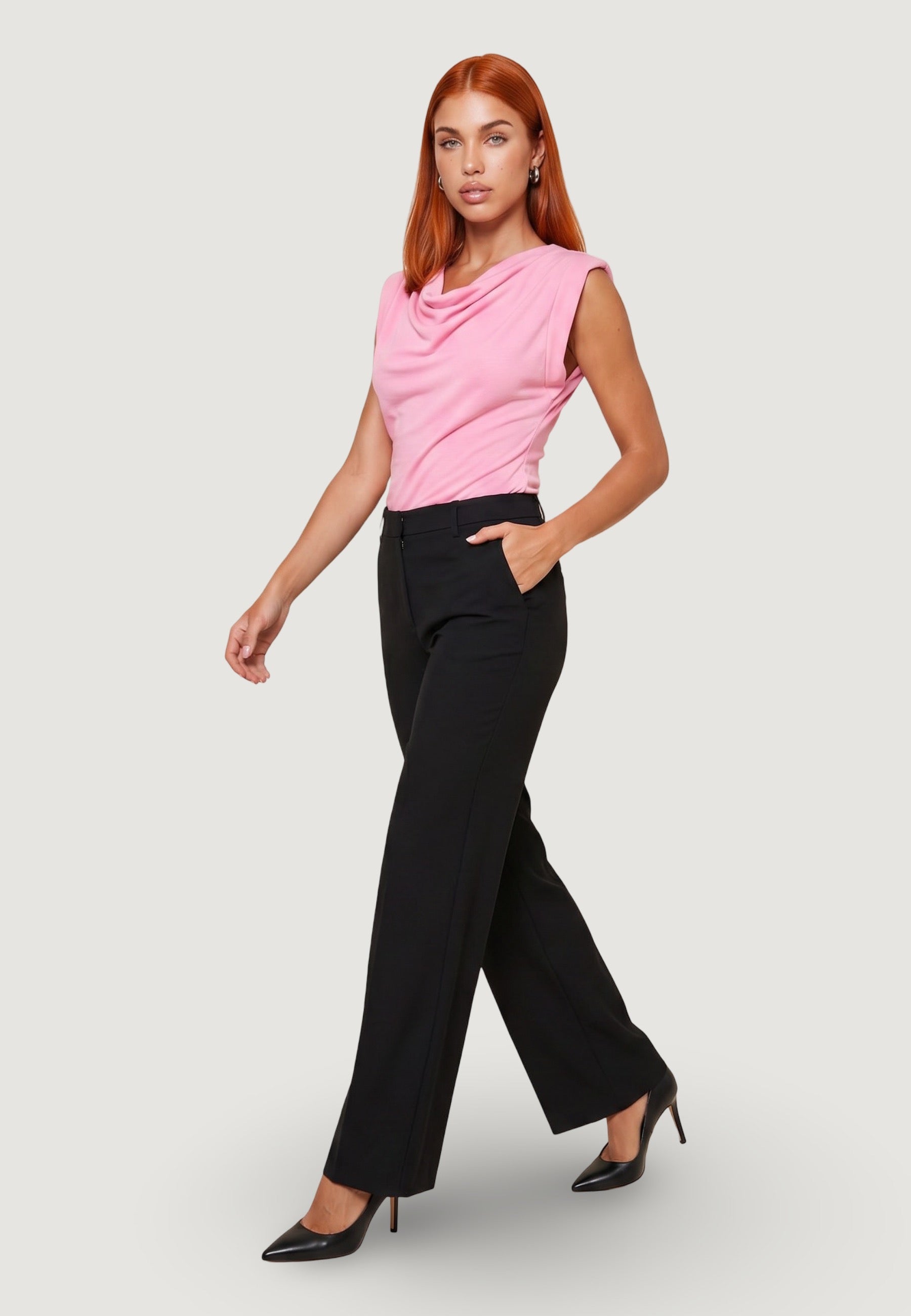 Top t-shirt con spallina 17198-2 Rosa