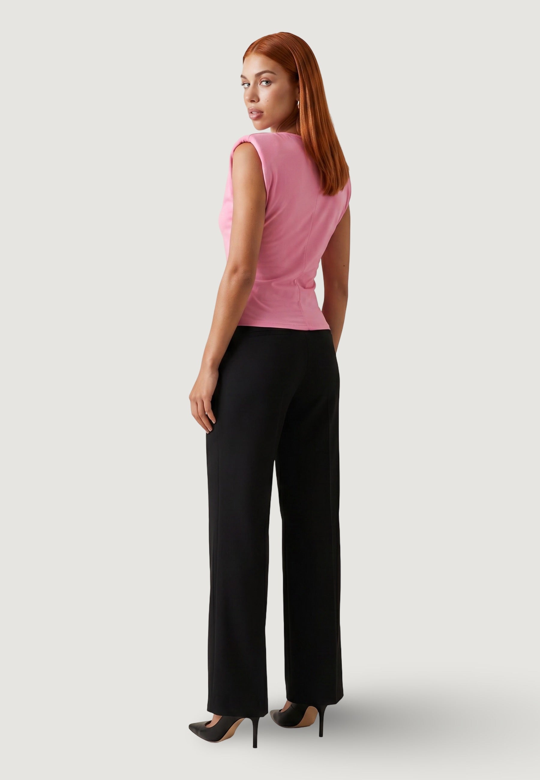 Top t-shirt con spallina 17198-2 Rosa