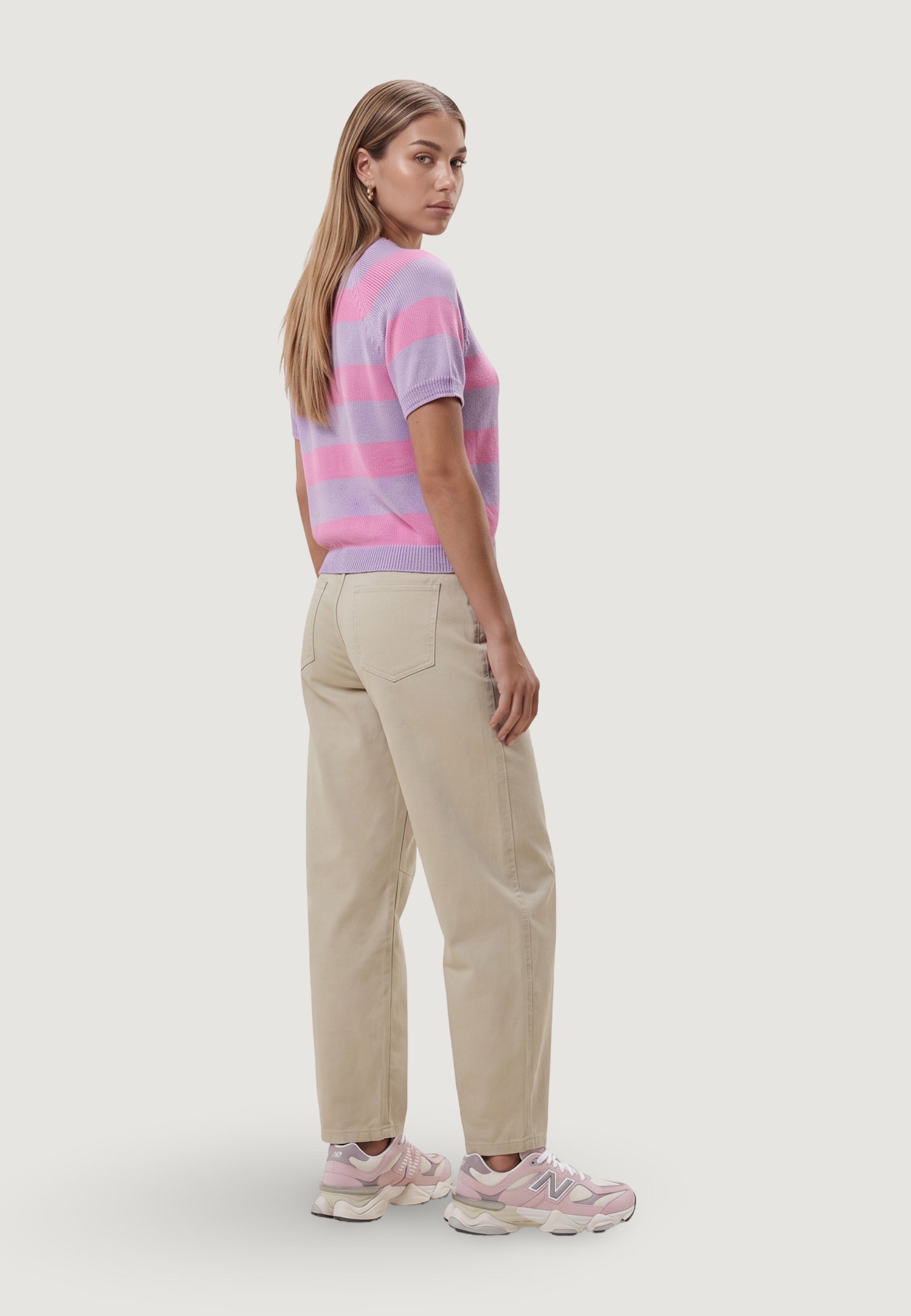 Maglia maglia cotone m/c 1810-2 Rosa, Lilla