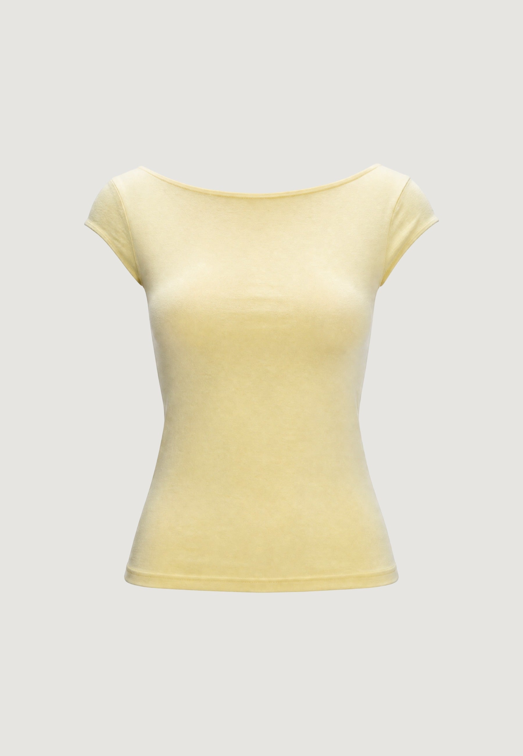 Top top con scollo dietro 1888-3 Giallino