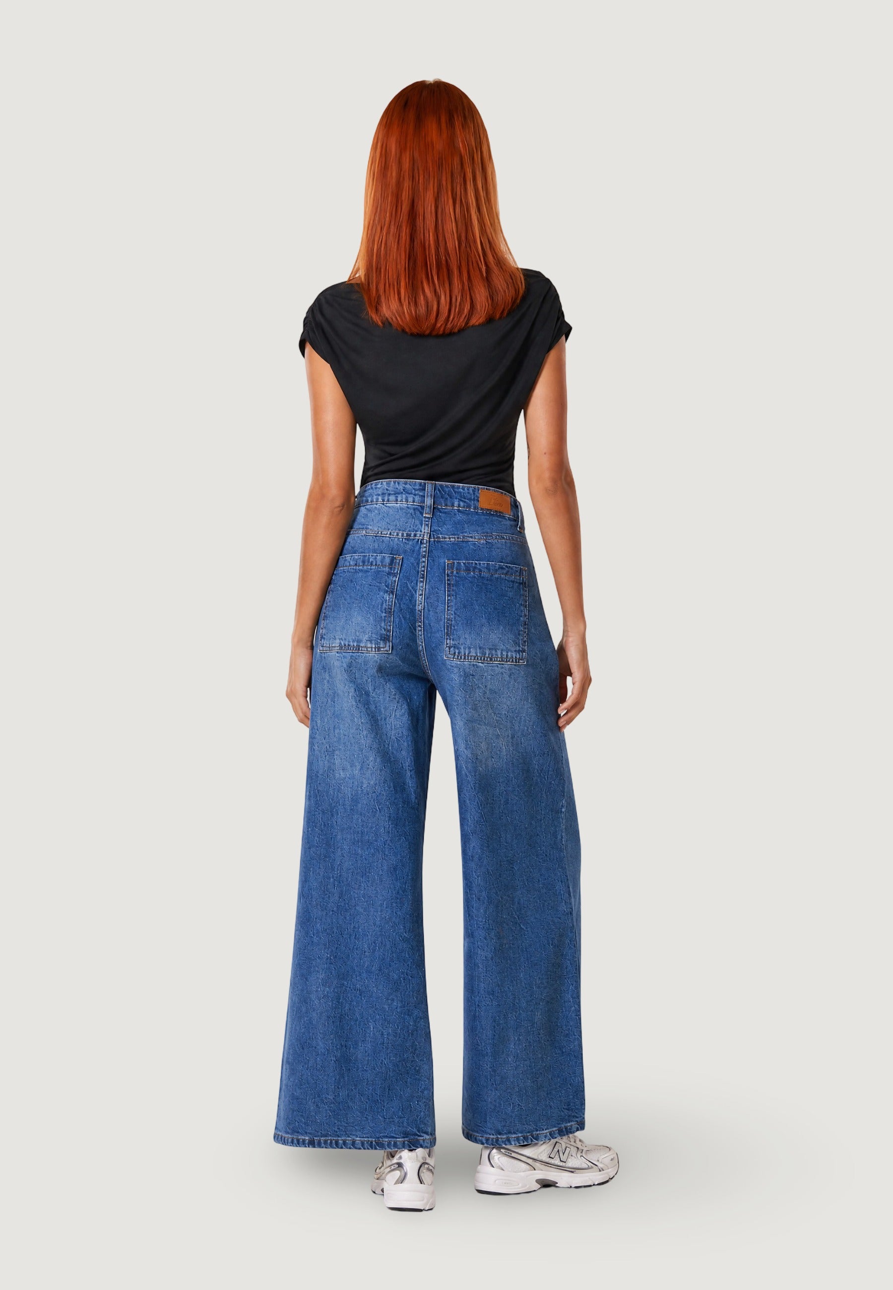 Top top drappeggiato 1946-3 Nero