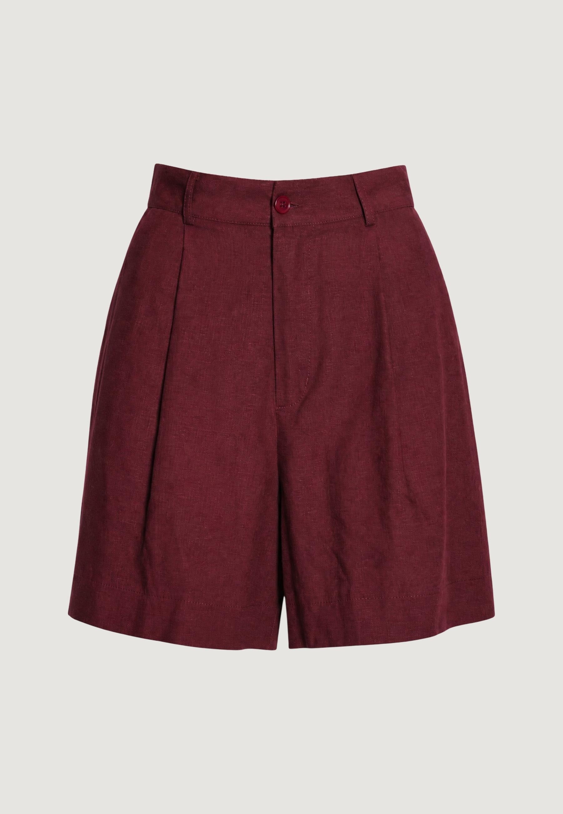 Bermuda Chino bermuda lino viscosa 25009-3 Bordeaux