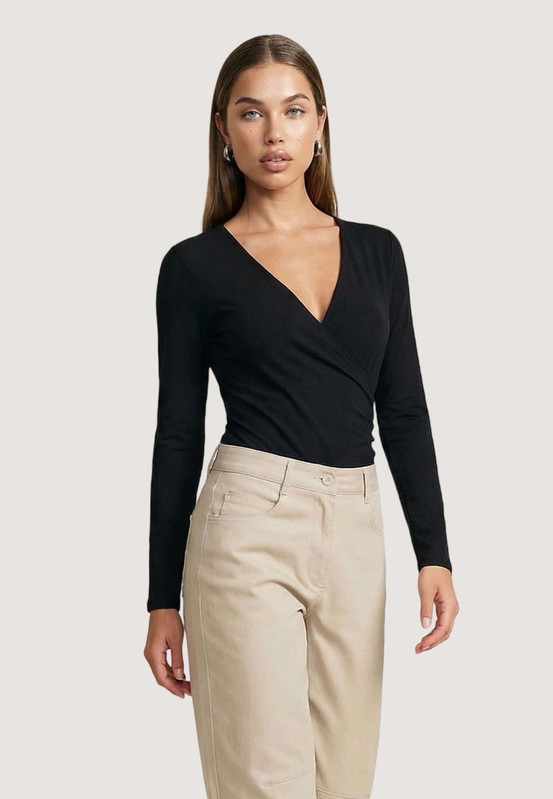 Body body incrocio viscosa 25310 Nero