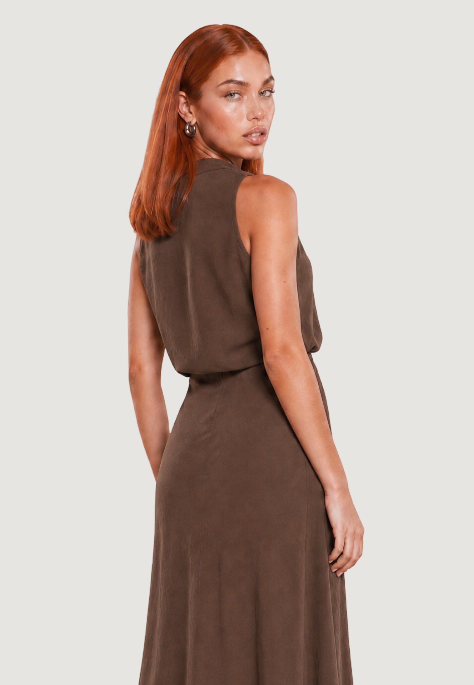 Top top collo cappuccio 25422V78-2 Gianduia