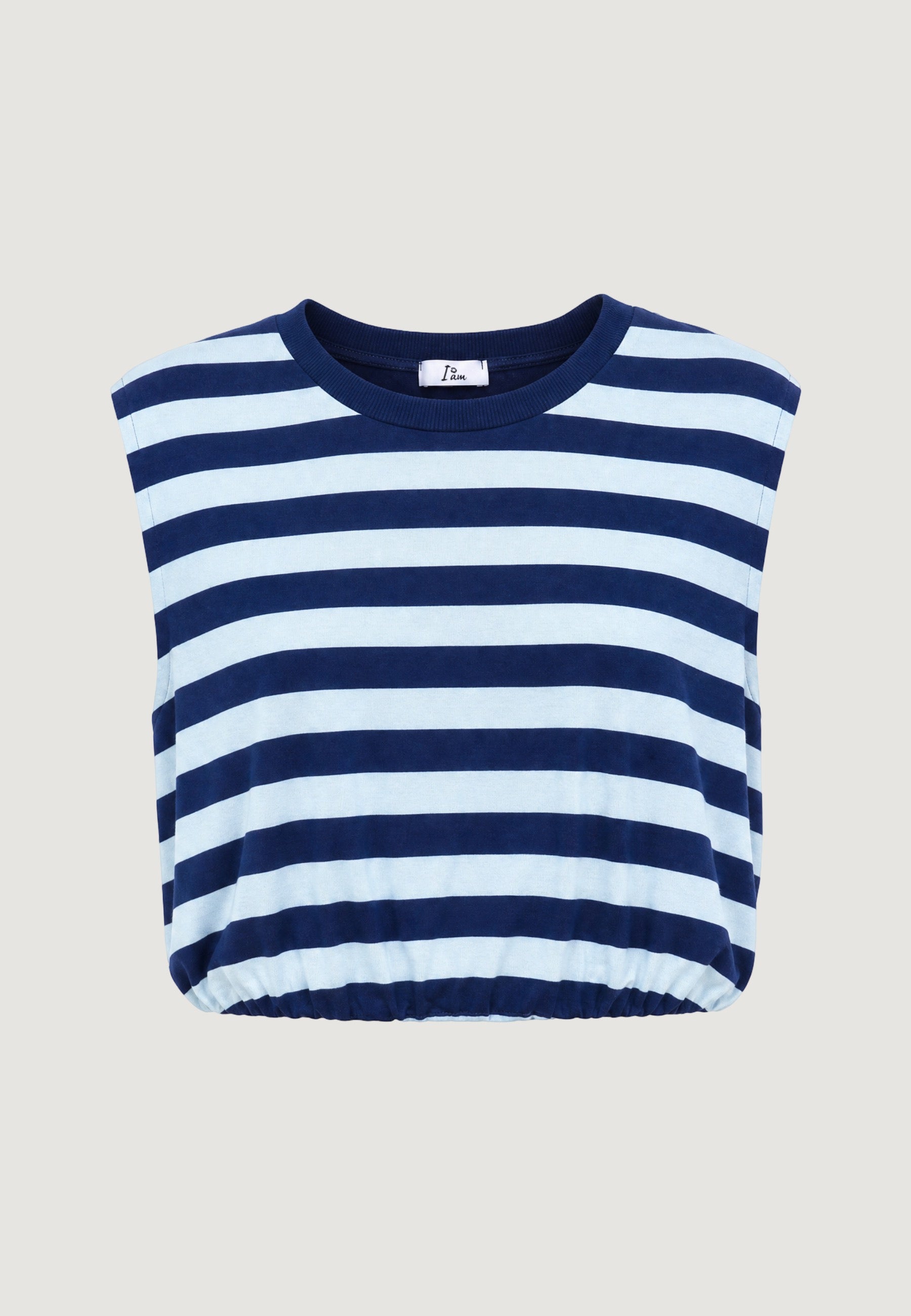 Top t-shirt palloncino 26038-2 Celeste, navy