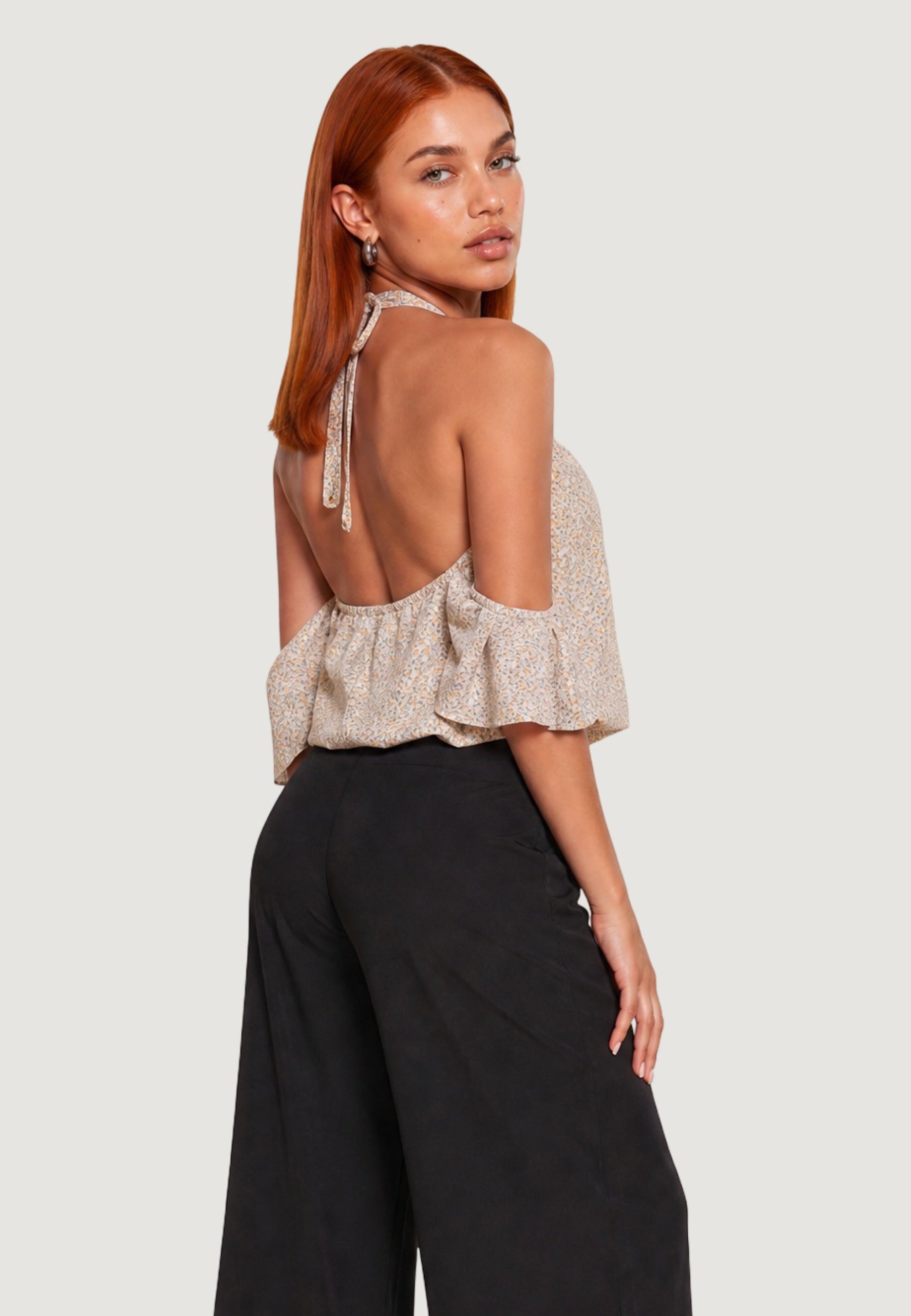 Top top viscosa micro stampa milefiori 26109-3 Fiore