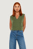 I Am Top gilet scollo v 26236 Cielo