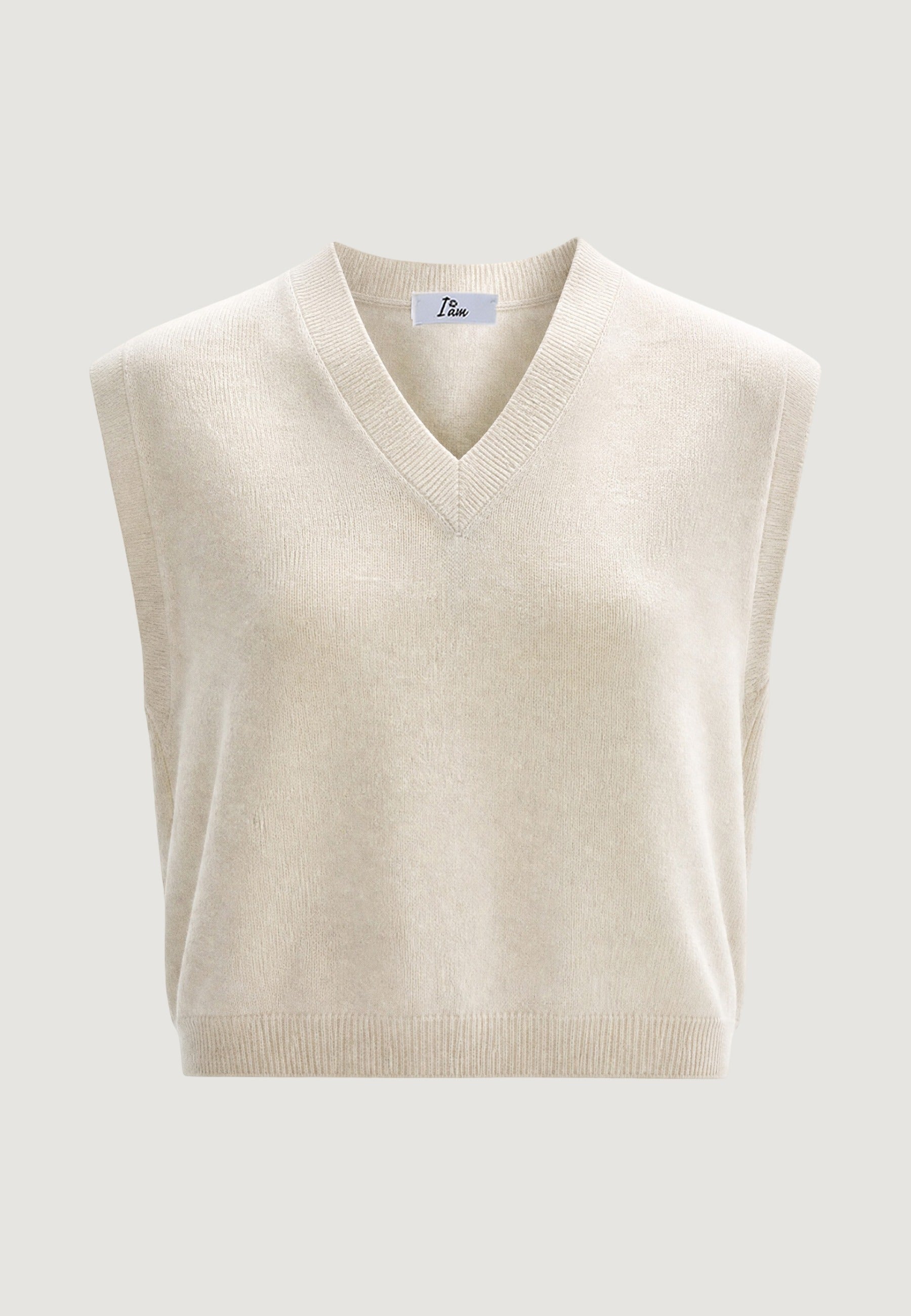 Top gilet scollo v 26236 Panna