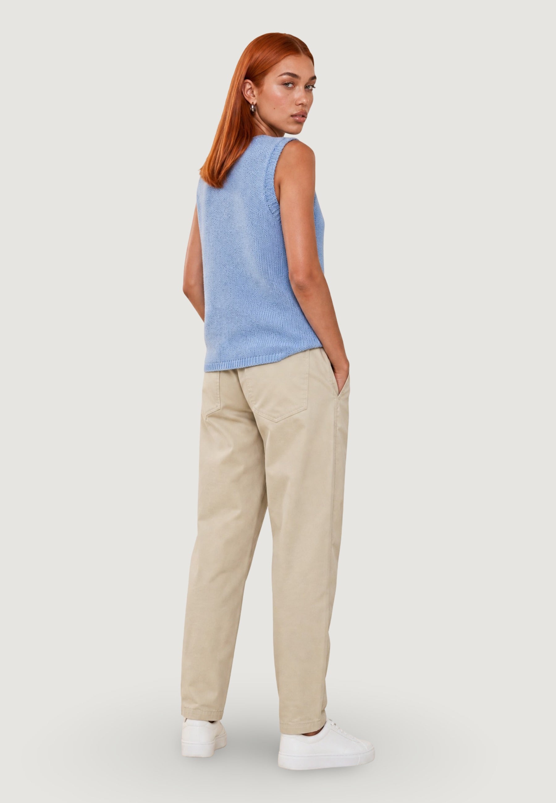 Cardigan pull s/maniche 26239 Cielo